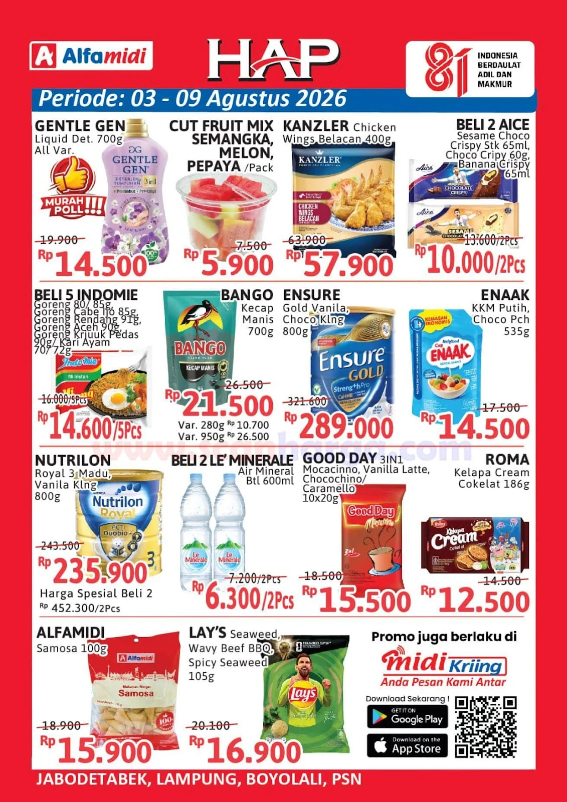 Promo Alfamidi HAP 3-9 Agustus 2026: Hemat Kebutuhan Harian