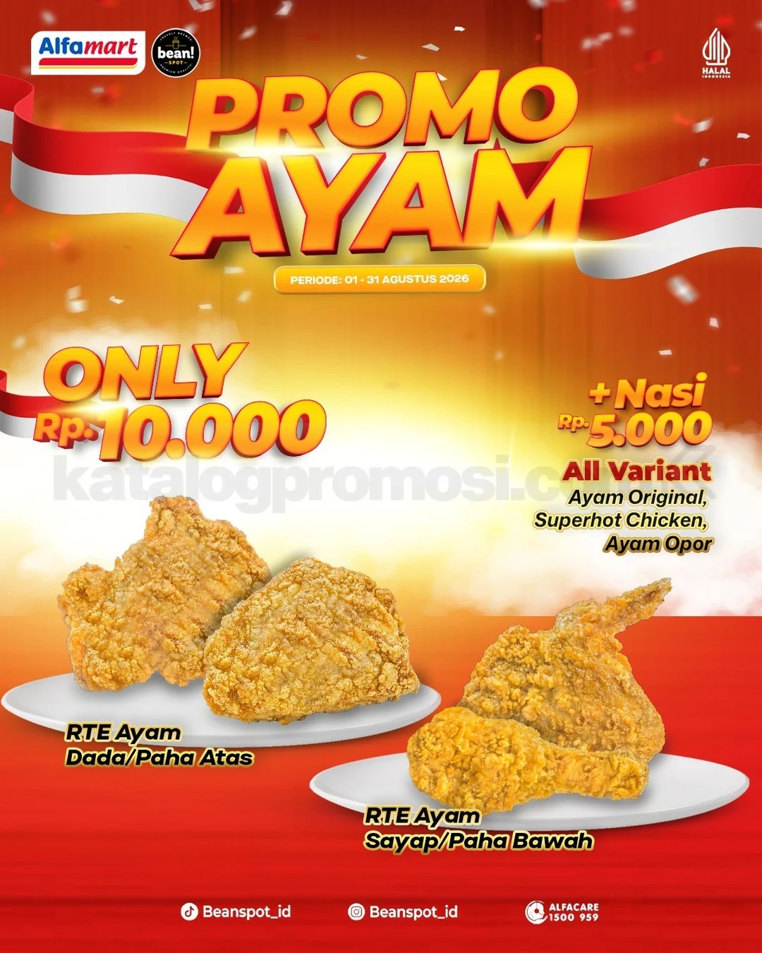 Promo BeanSpot Alfamart: Ayam Lezat Mulai Rp10.000!