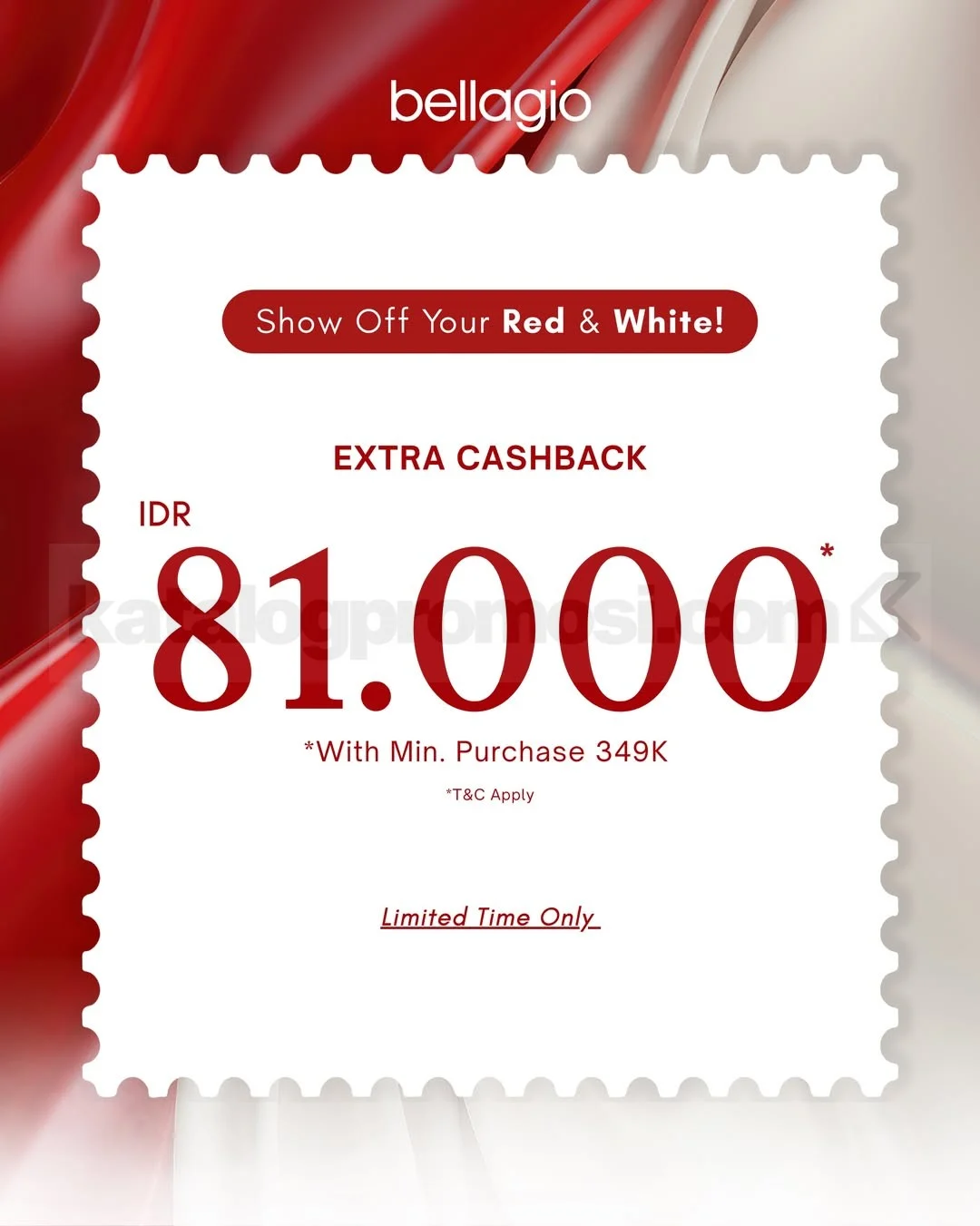 Promo Bellagio: Cashback Rp 81.000 Meriahkan Kemerdekaan