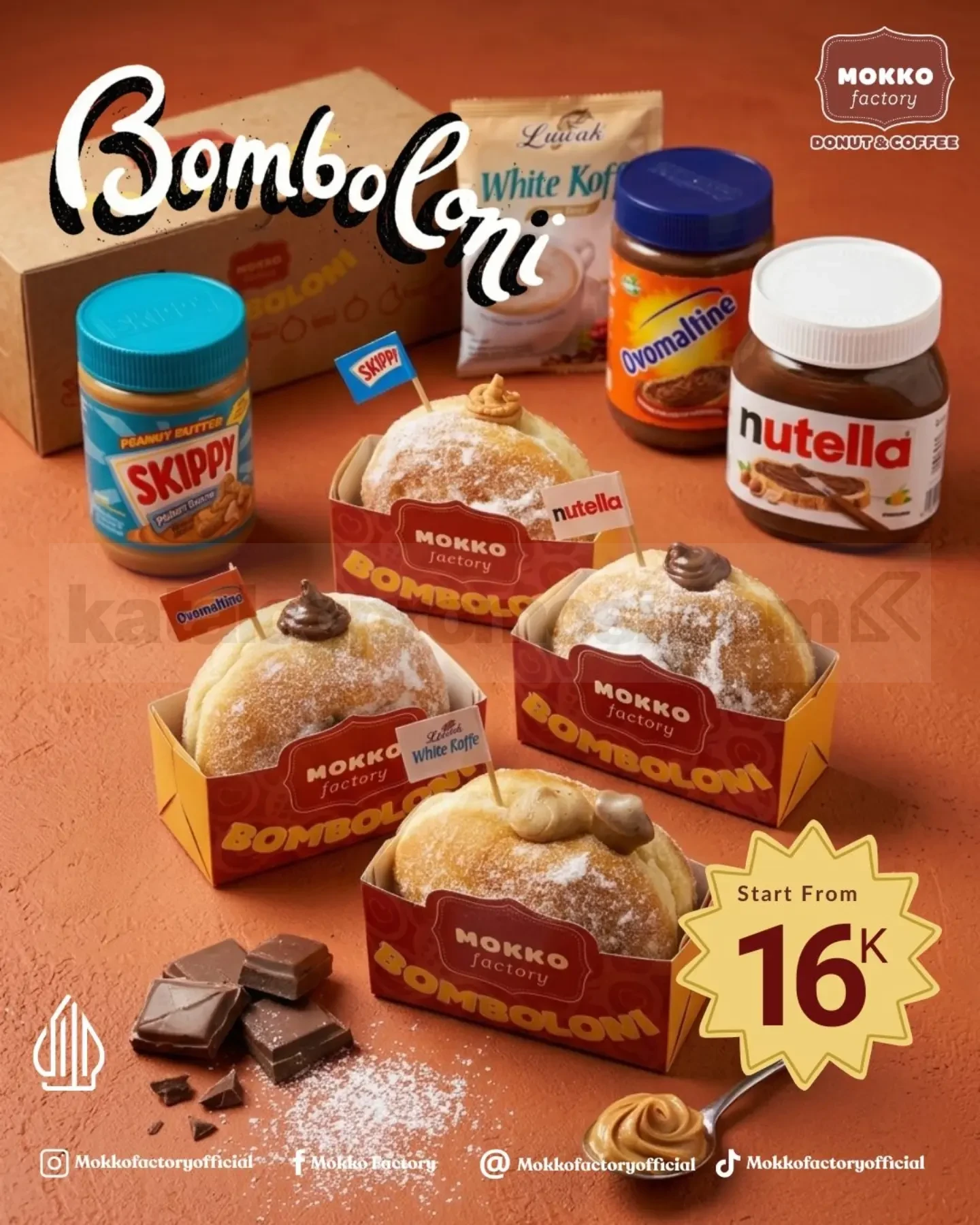 Promo Bomboloni Mokko Factory: Manisnya Mulai Rp 16.000!