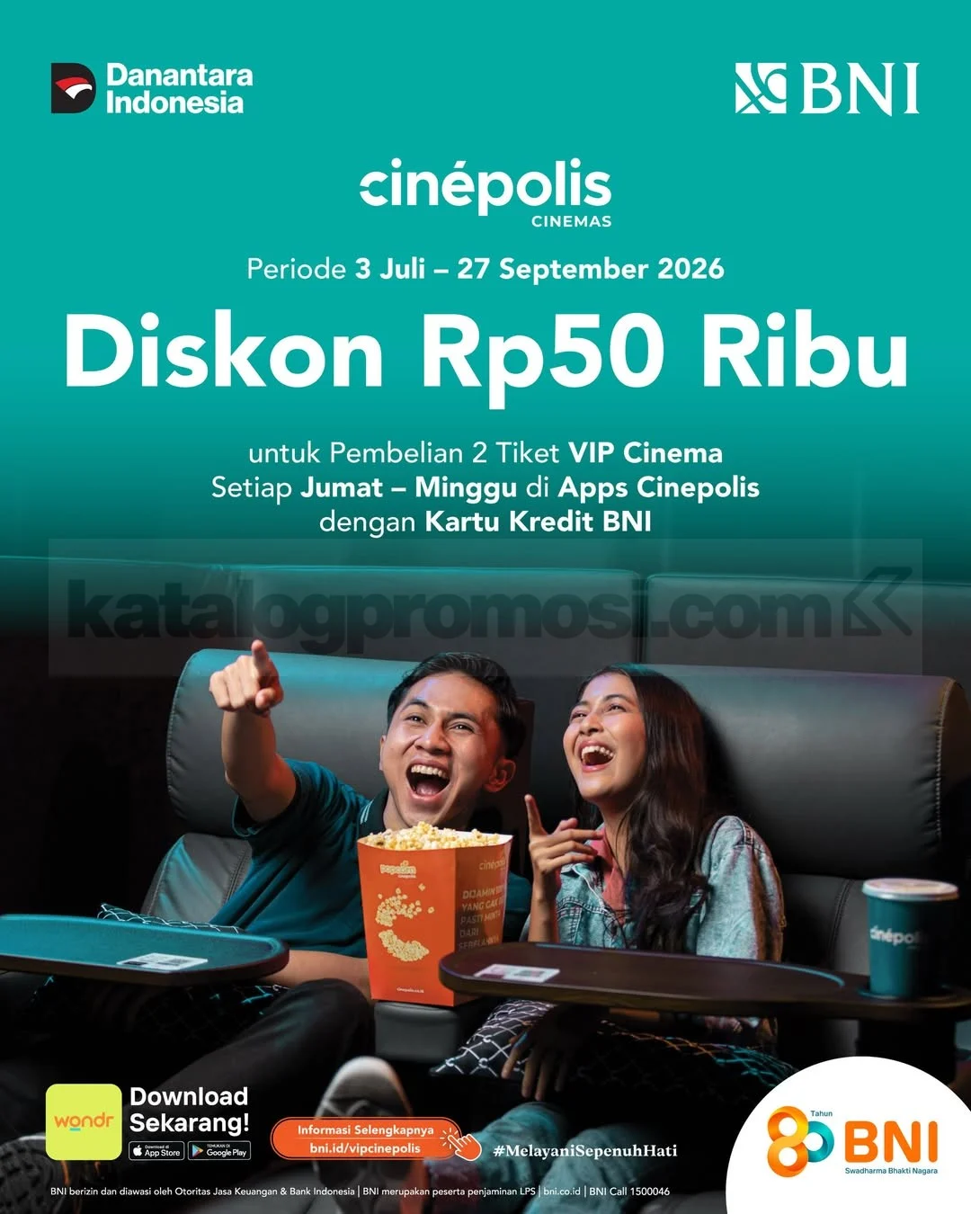 Promo Cinépolis BNI: Diskon VIP Rp 50.000 Akhir Pekan