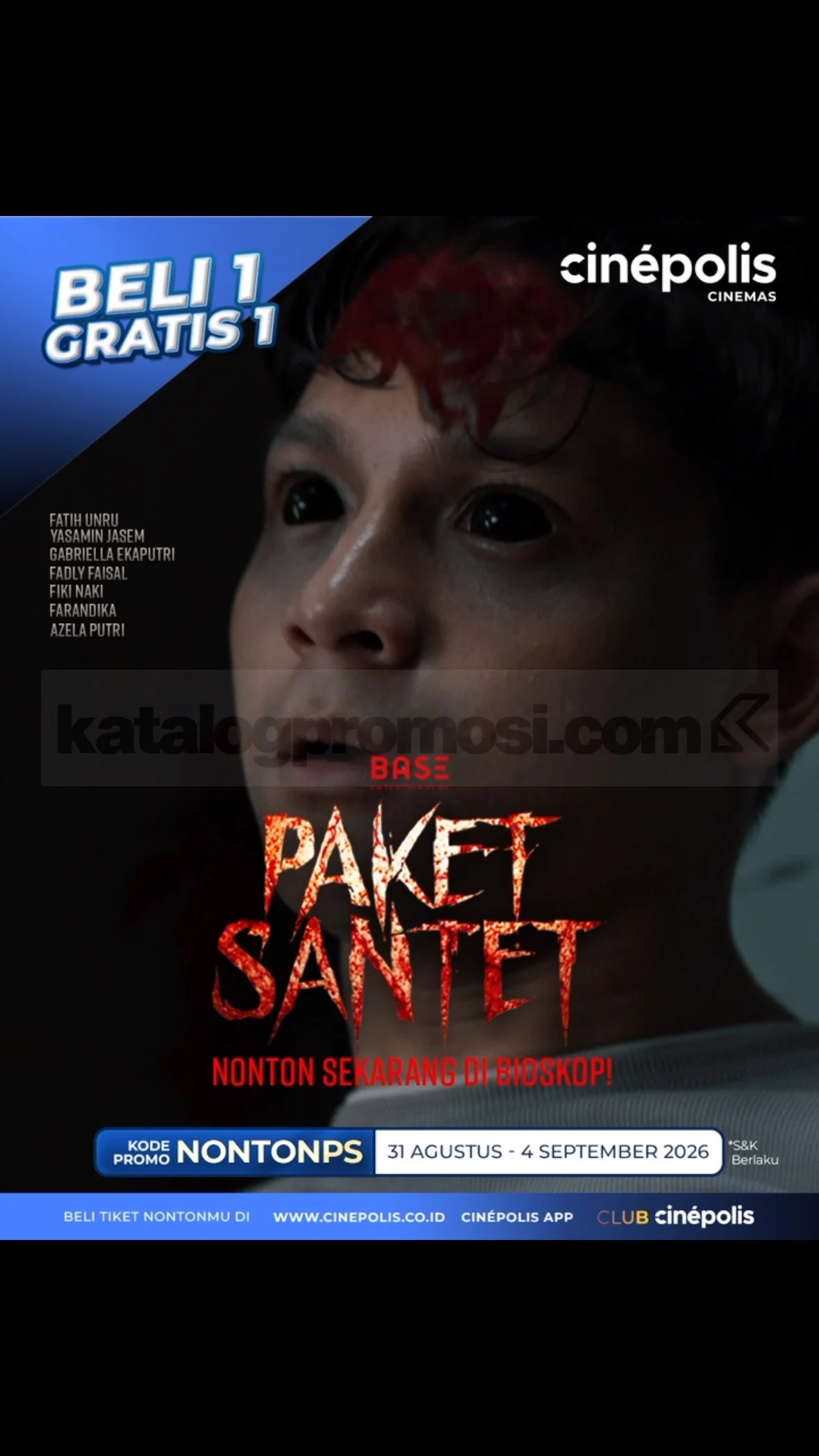Promo Cinépolis: Beli 1 Gratis 1 Tiket Paket Santet!