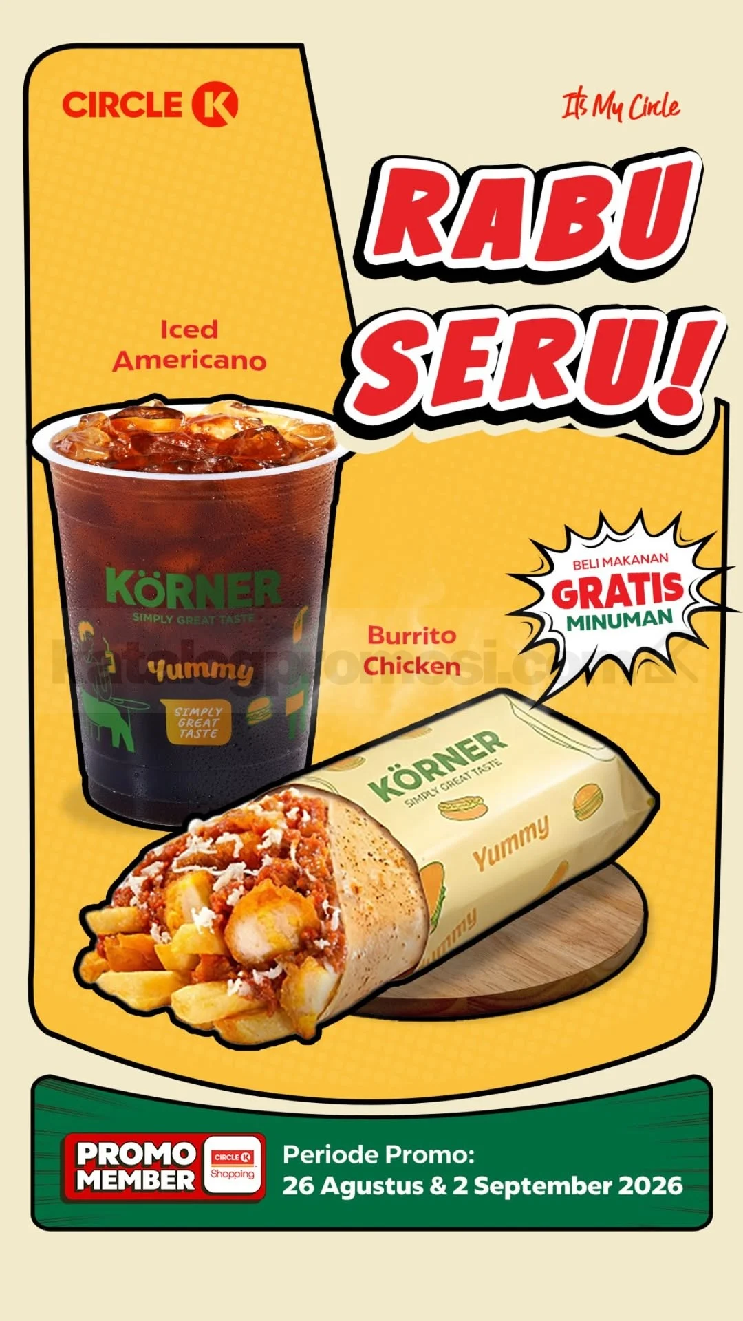Promo Circle K: Burrito Chicken Gratis Iced Americano!