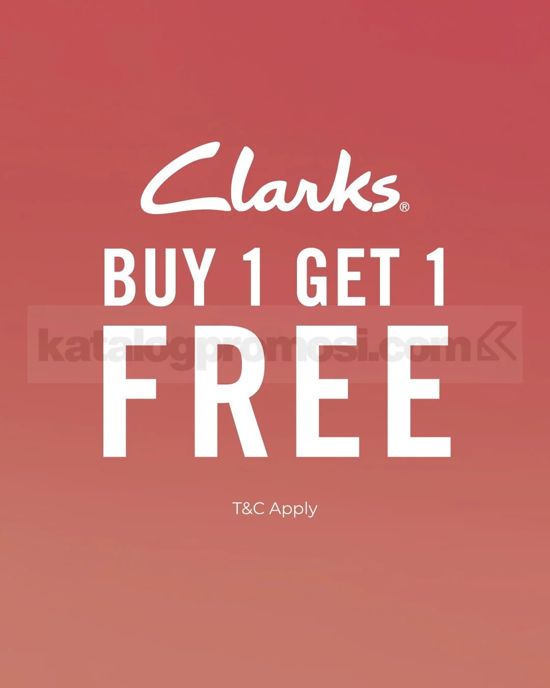 Promo Clarks Merdeka: Beli 1 Gratis 1 Spesial Agustus