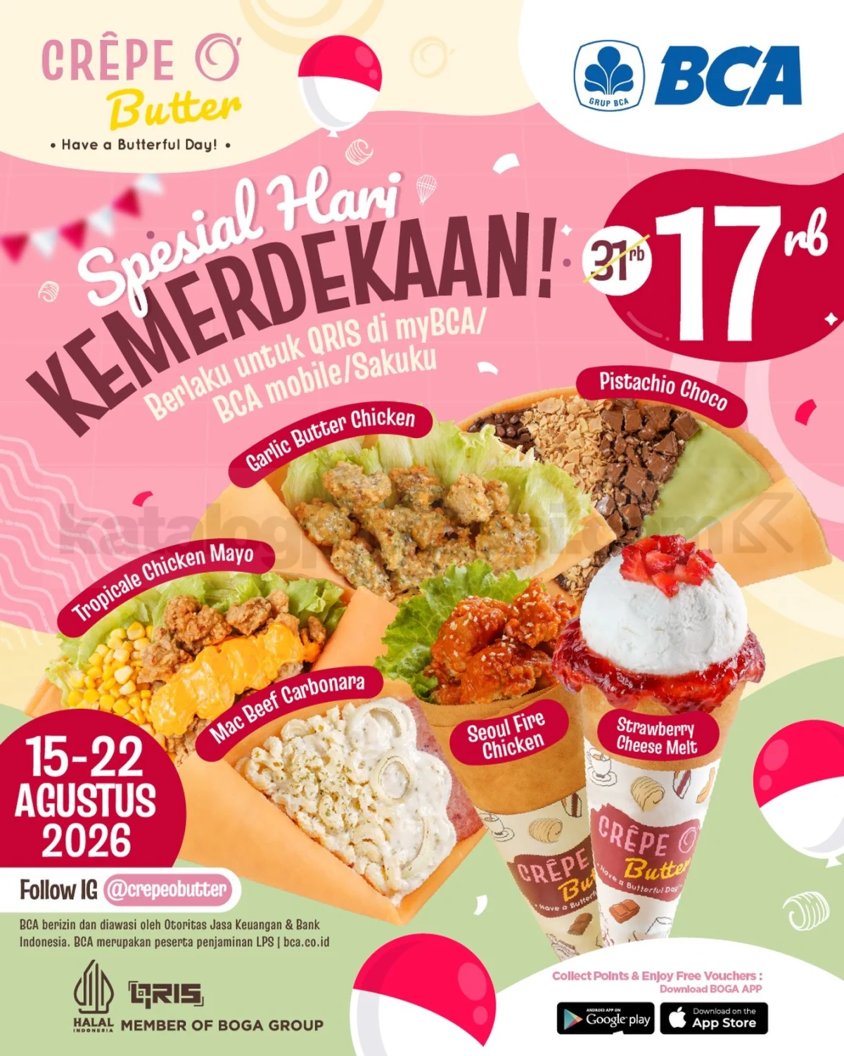 Promo Crêpe O' Butter Merdeka: Nikmati Crêpe Rp17 Ribu!