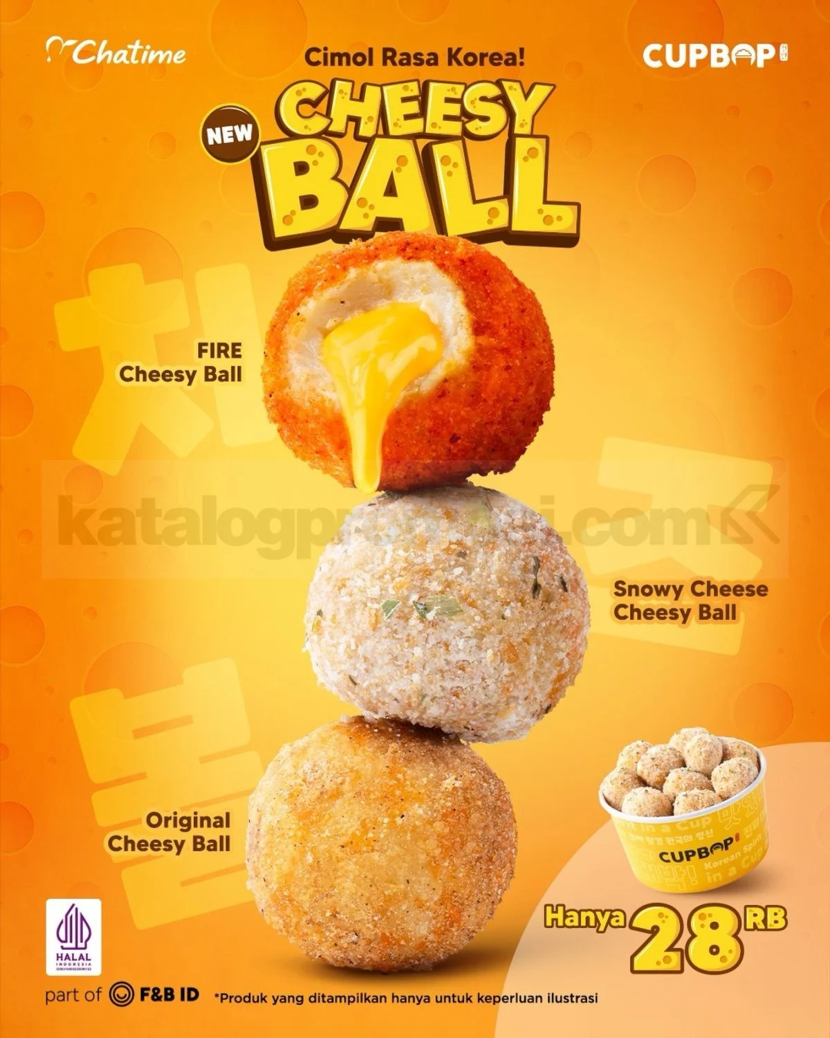 Promo Cupbop x Chatime: Cheesy Ball Mulai Rp 28 Ribu!