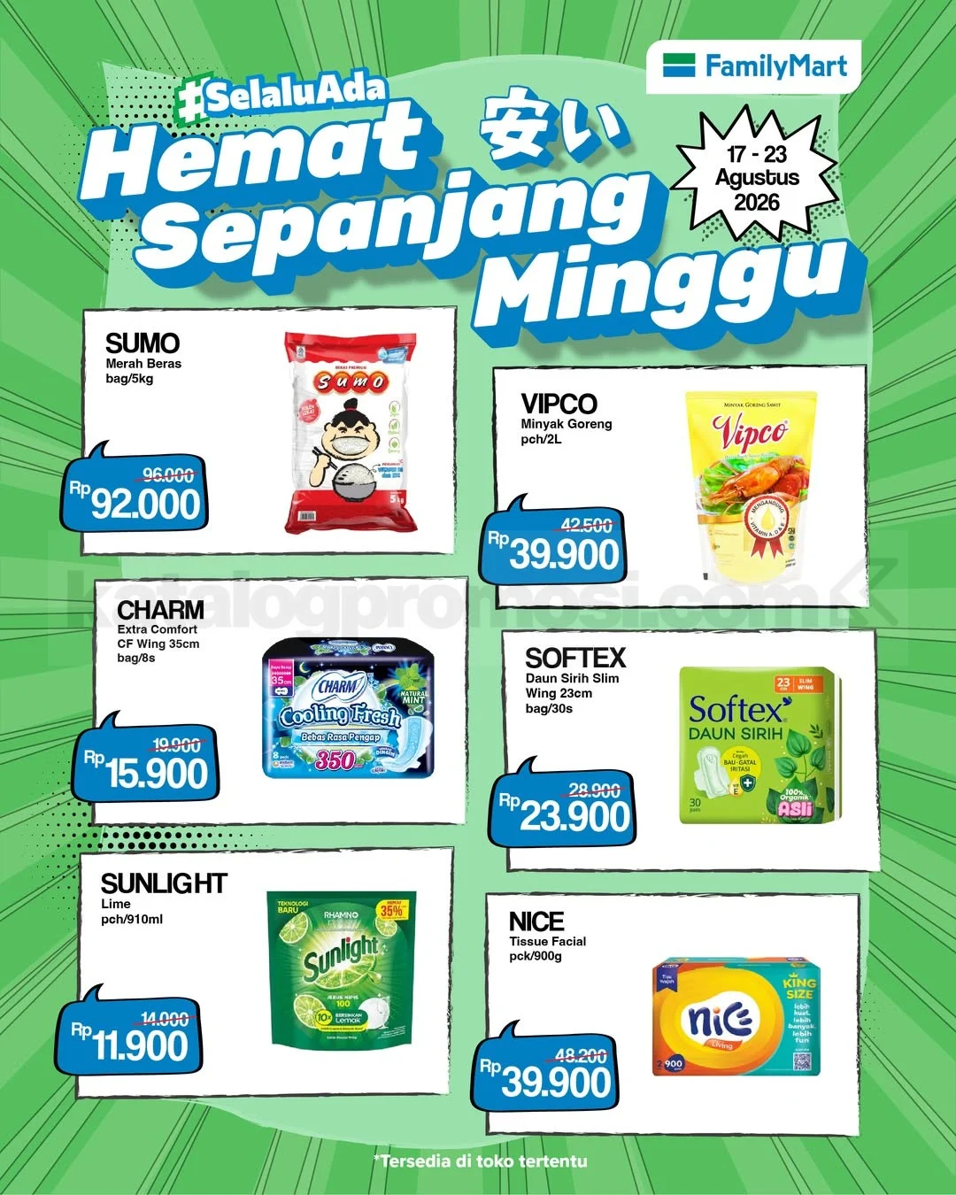Promo FamilyMart Hemat Banget: Diskon Mingguan 17-23 Agustus 2026