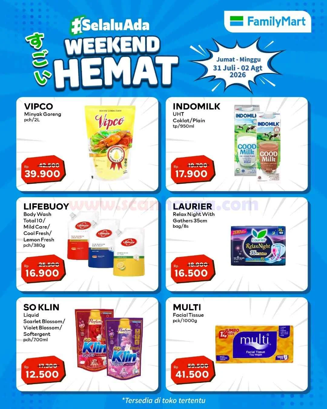 Promo FamilyMart JSM 31 Juli - 2 Agustus 2026: Belanja Hemat Weekend!