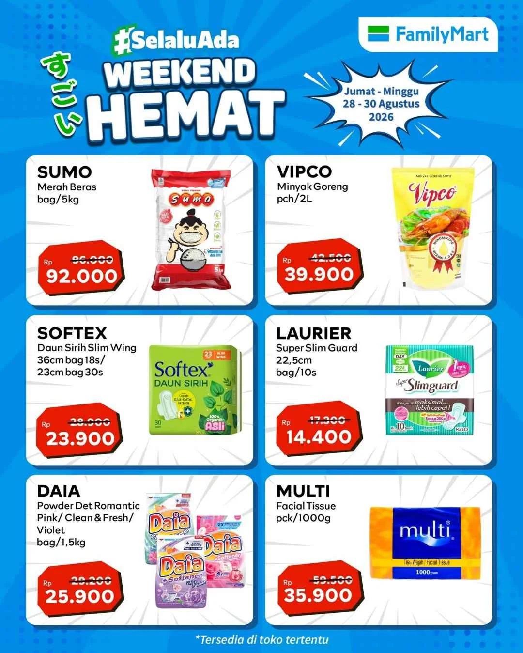 Promo FamilyMart Weekend: Hemat Besar 28-30 Agustus 2026