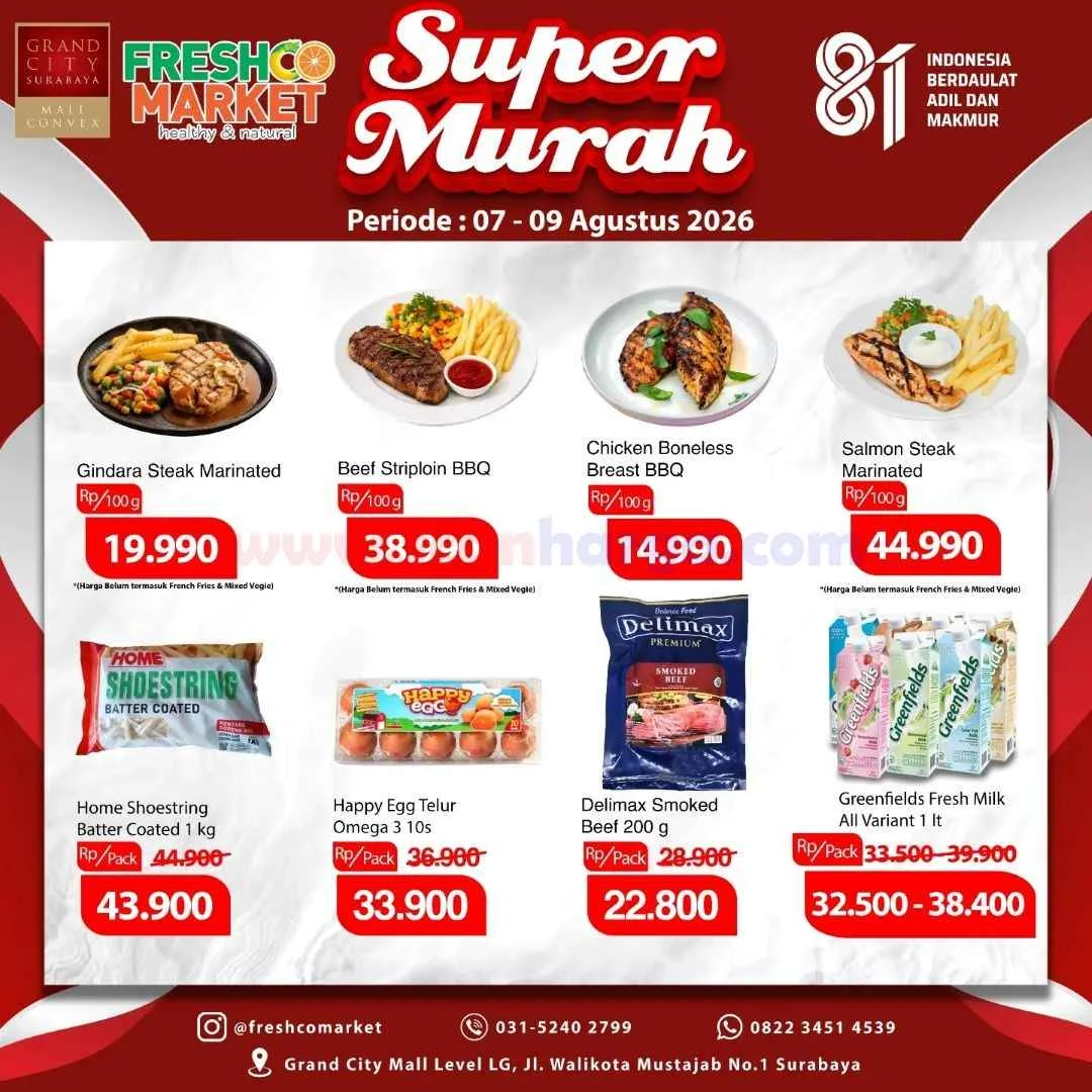 Promo Freshco Market 7-9 Agustus: Belanja Hemat Akhir Pekan!