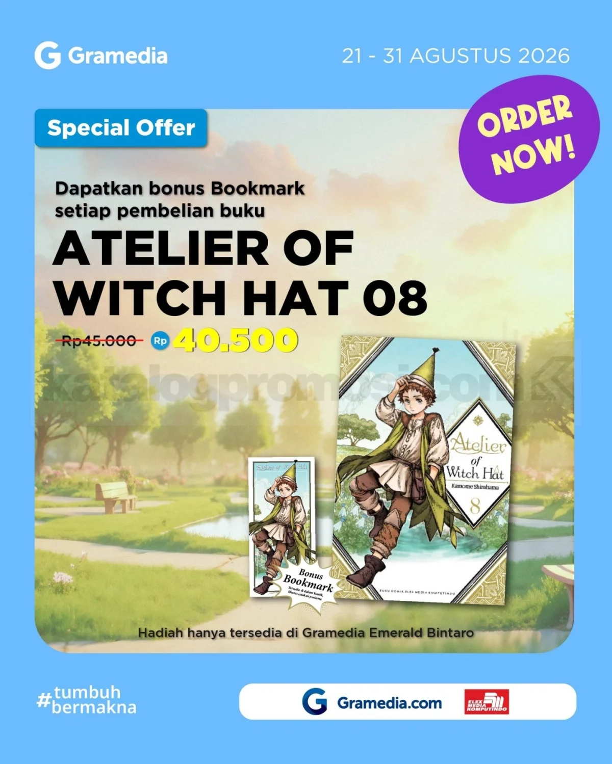 Promo Gramedia: Atelier of Witch Hat Vol. 8 Diskon 10% + Bonus