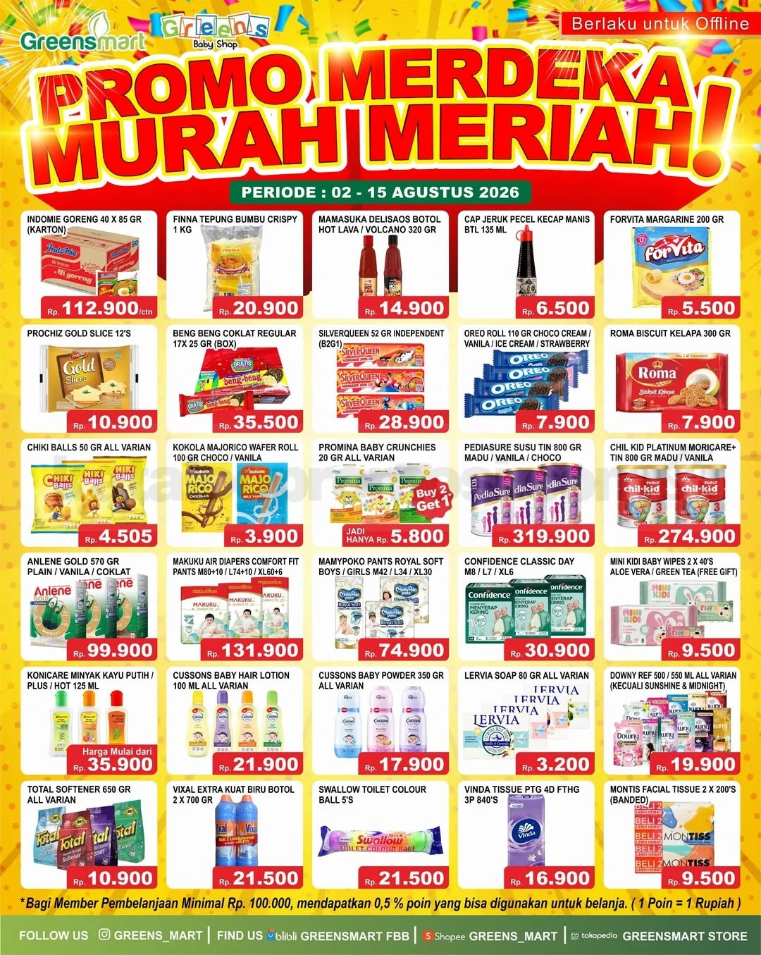 Promo Greensmart JSM: Diskon Besar 02-15 Agustus 2026