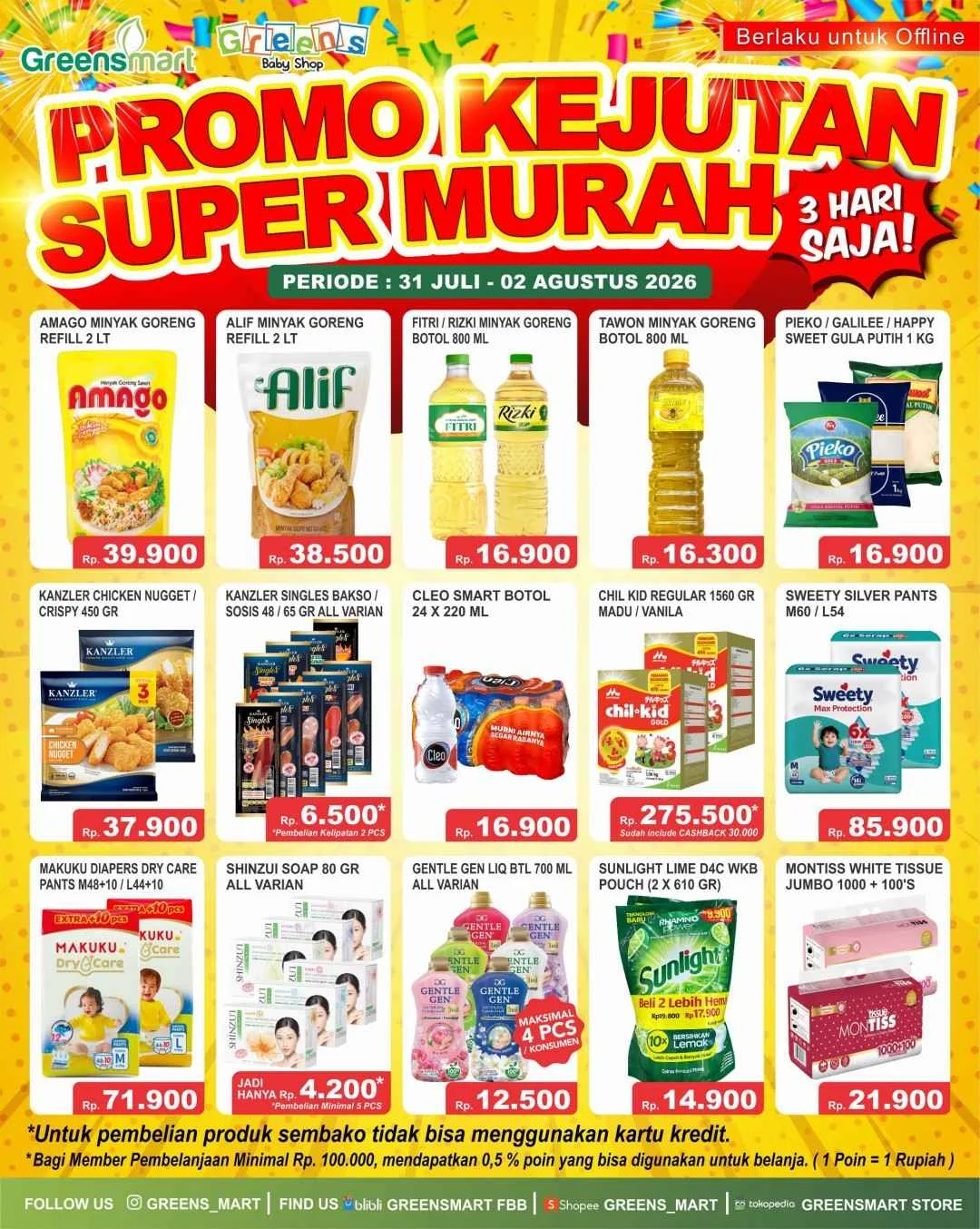 Promo Greensmart Weekend: Diskon Besar 31 Juli - 2 Agustus 2026
