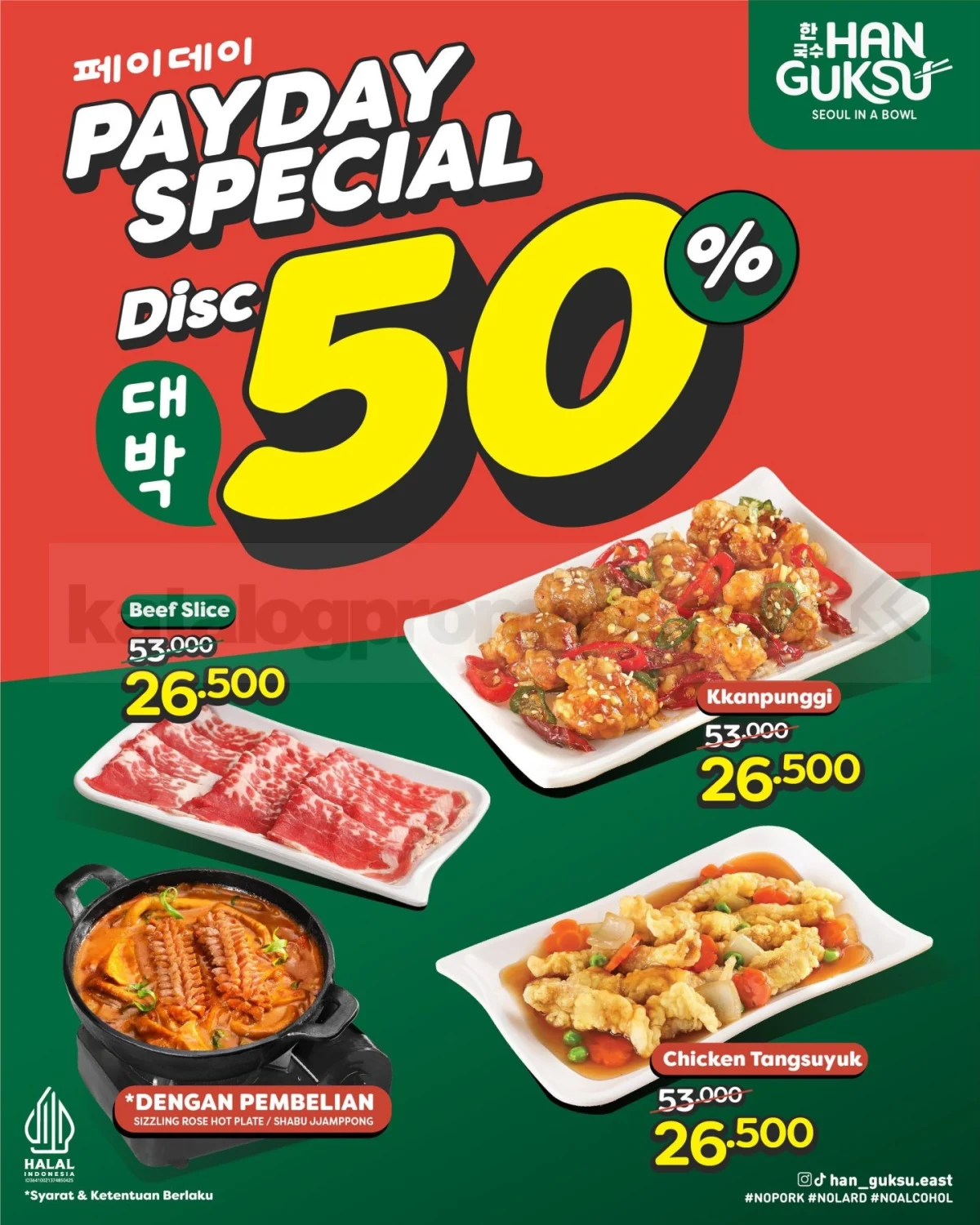 Promo Han Guksu Payday: Diskon 50% Menu Pilihan Jadi Hemat!