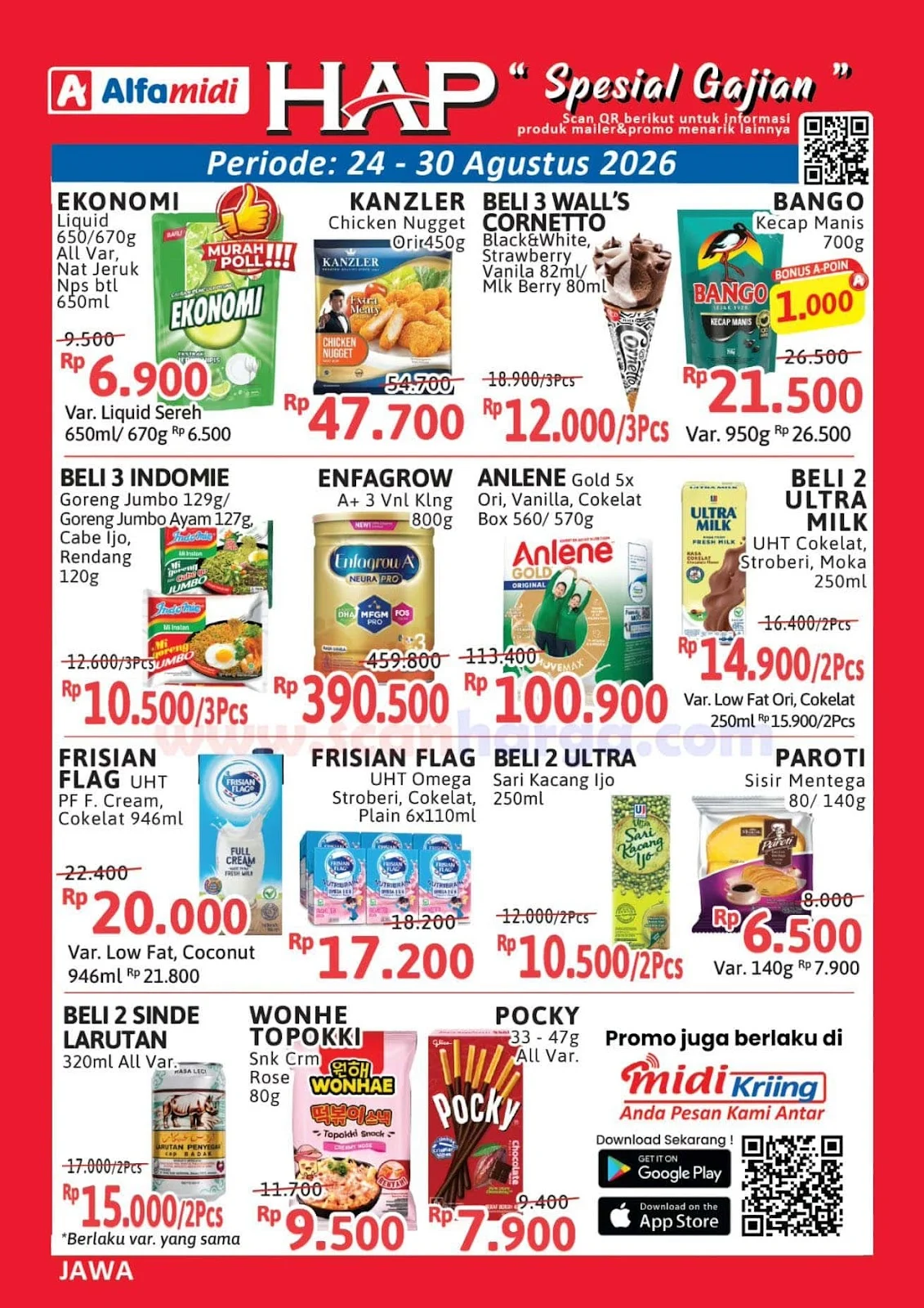 Promo HAP Alfamidi 24-30 Agustus 2026: Hemat Awal Pekan