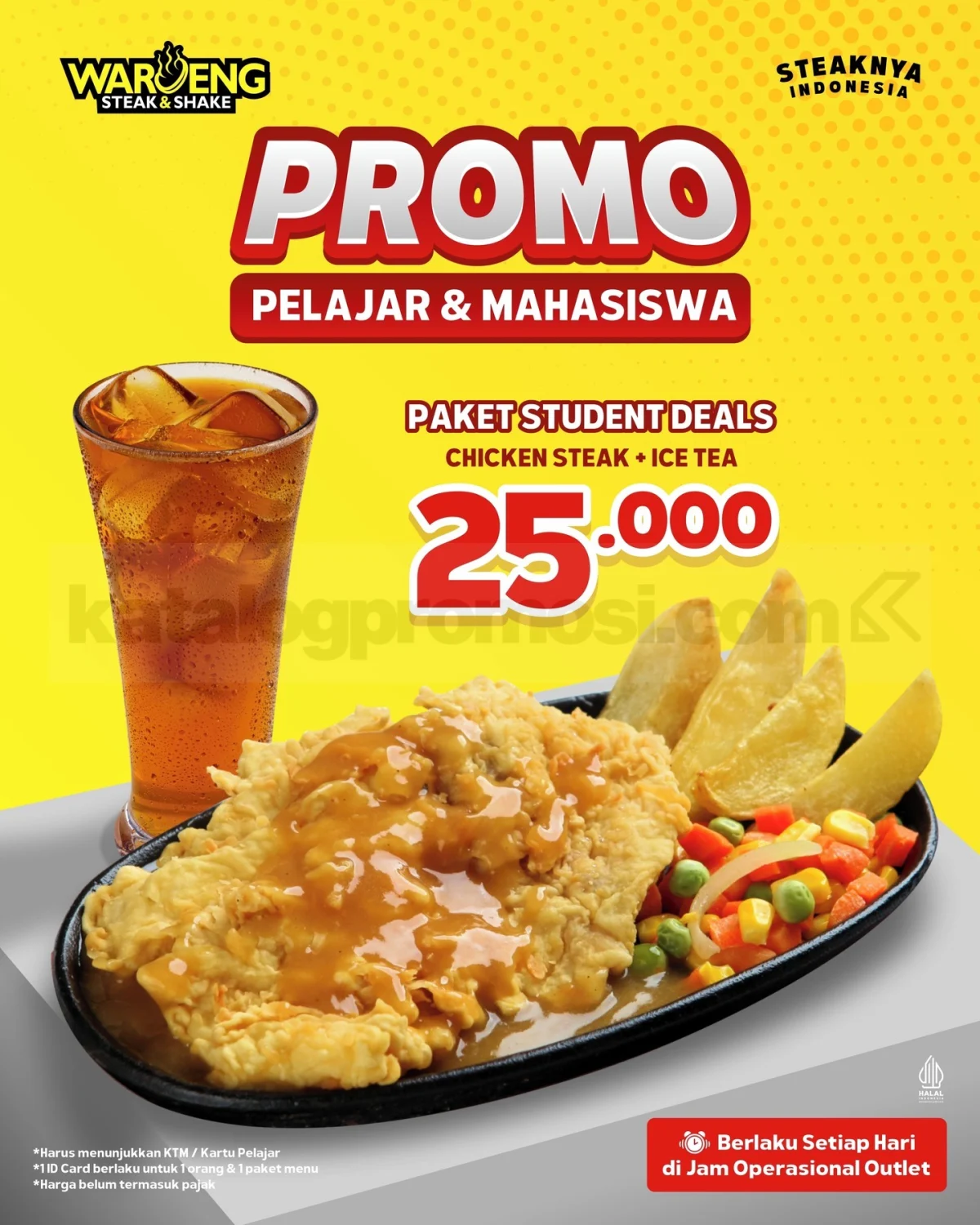 Promo Hemat Waroeng Steak: Paket Pelajar Rp 25 Ribu!