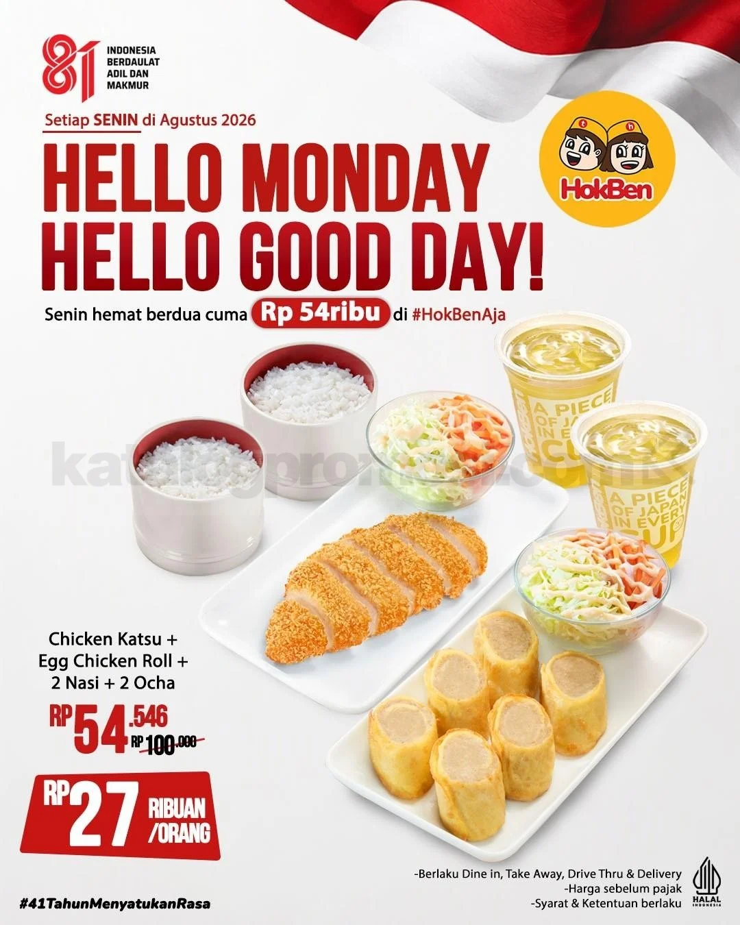 Promo HokBen Hello Monday: Makan Berdua Hemat Mulai Rp27 Ribu!
