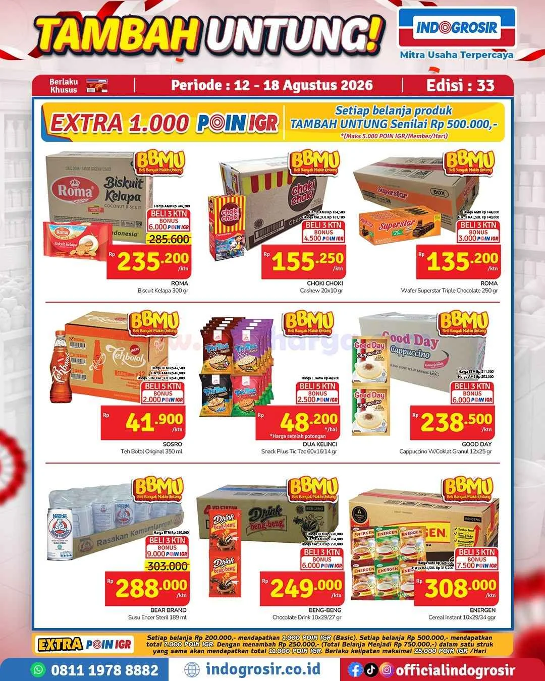Promo Indogrosir: Tambah Untung 12-18 Agustus 2026