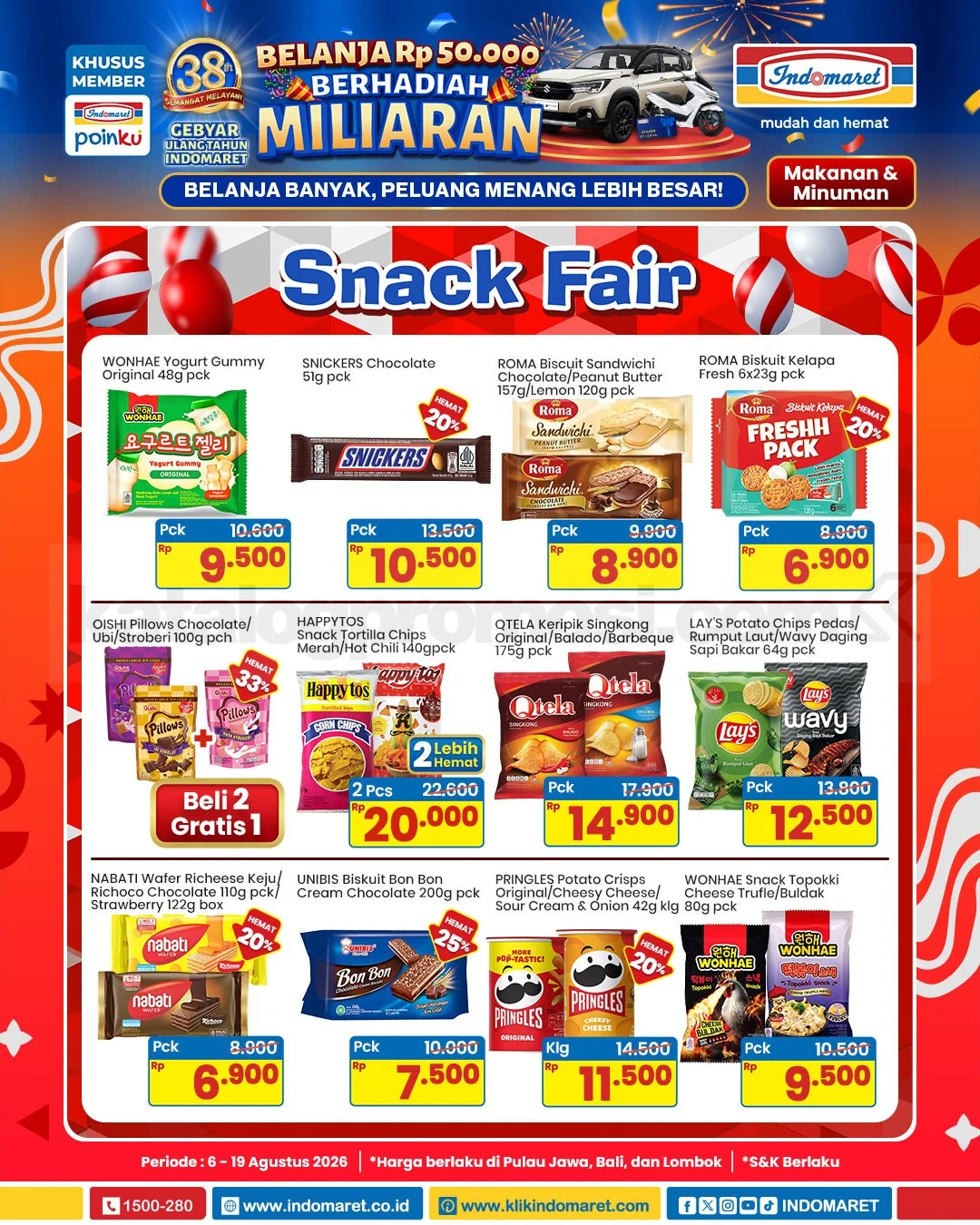 Promo Indomaret: Belanja Hemat 06-19 Agustus 2026