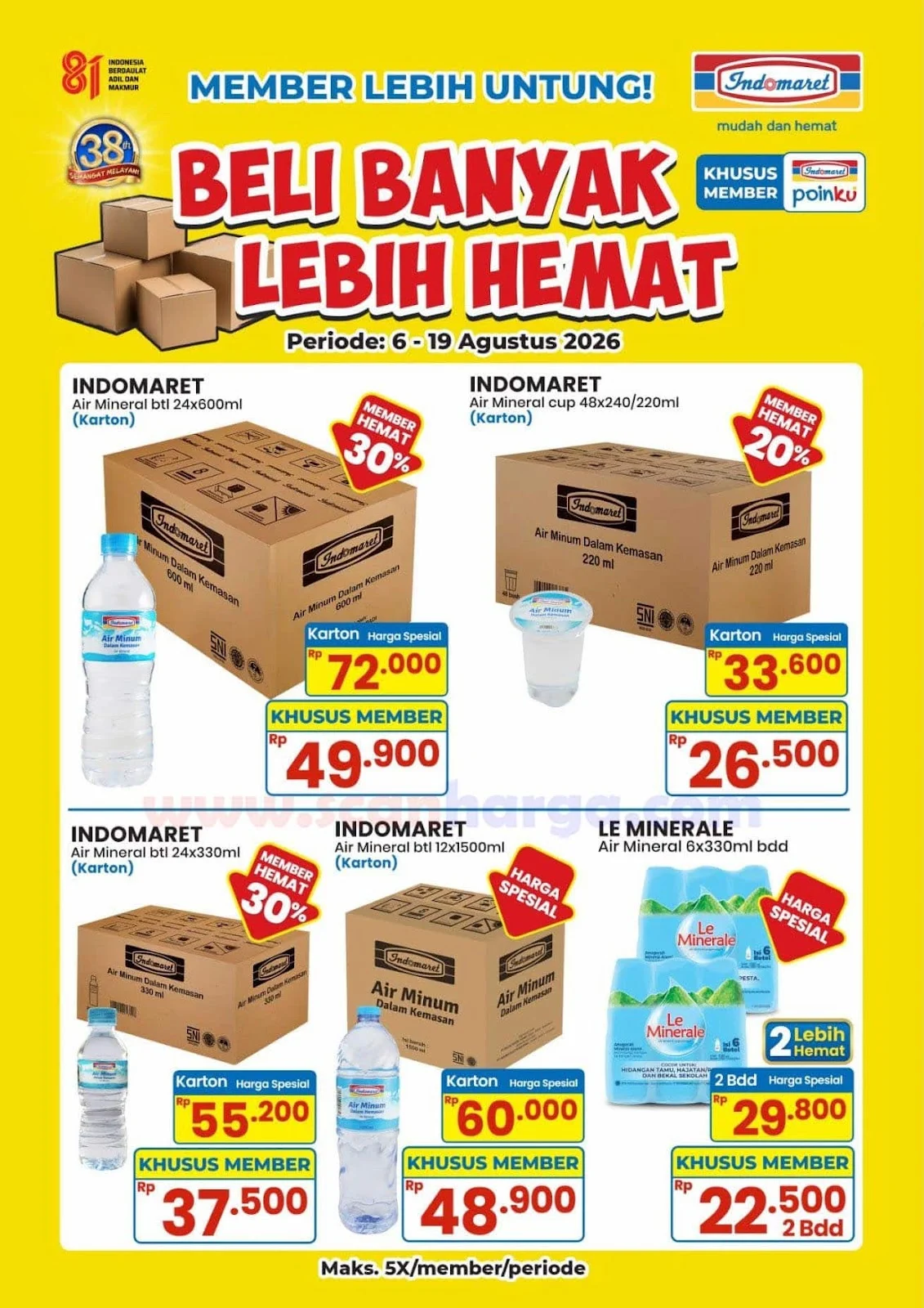 Promo Indomaret: Borong Banyak, Hemat Maksimal 6-19 Agustus 2026