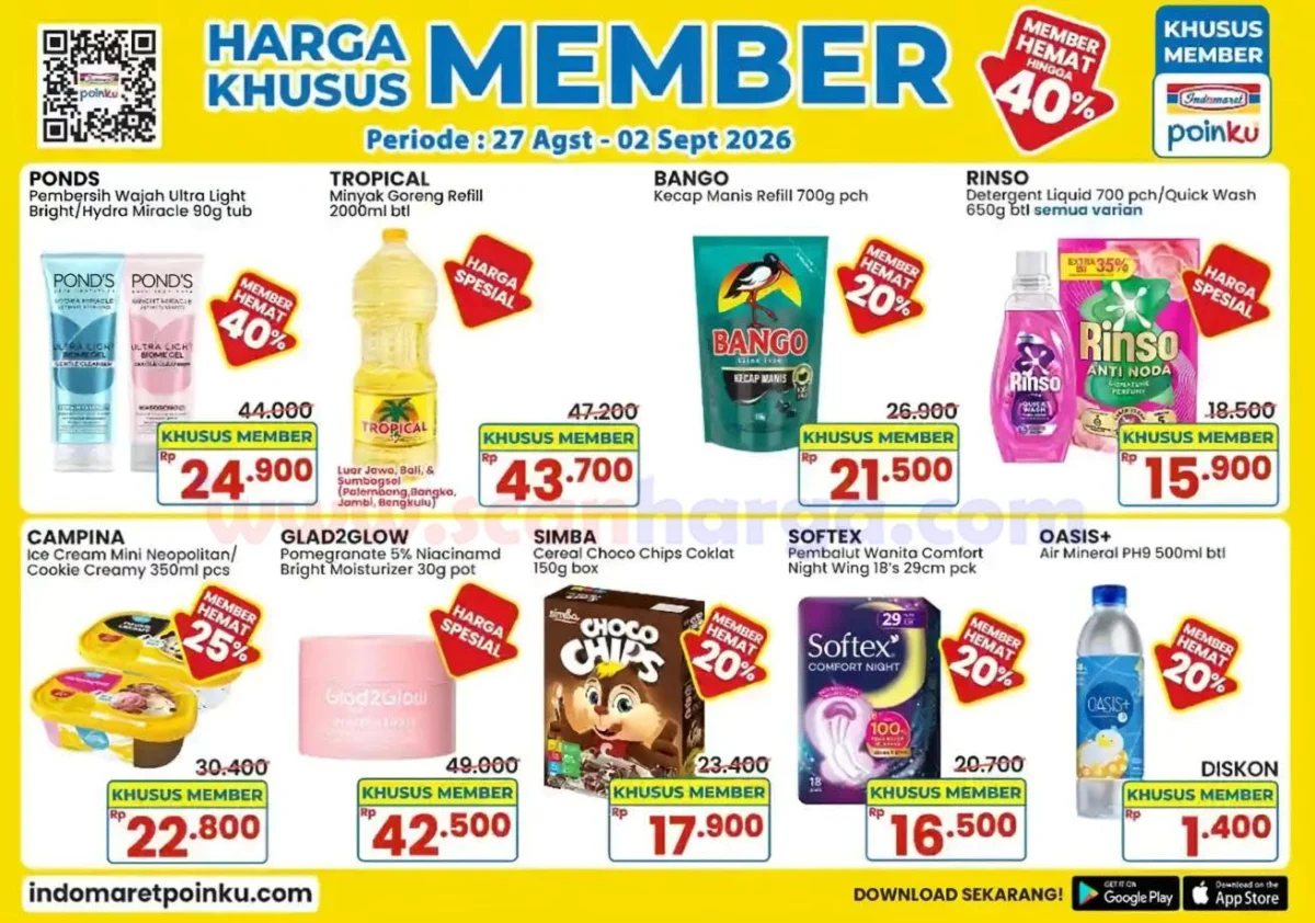 Promo Indomaret: Tebus Murah Member 27 Ags - 2 Sep 2026