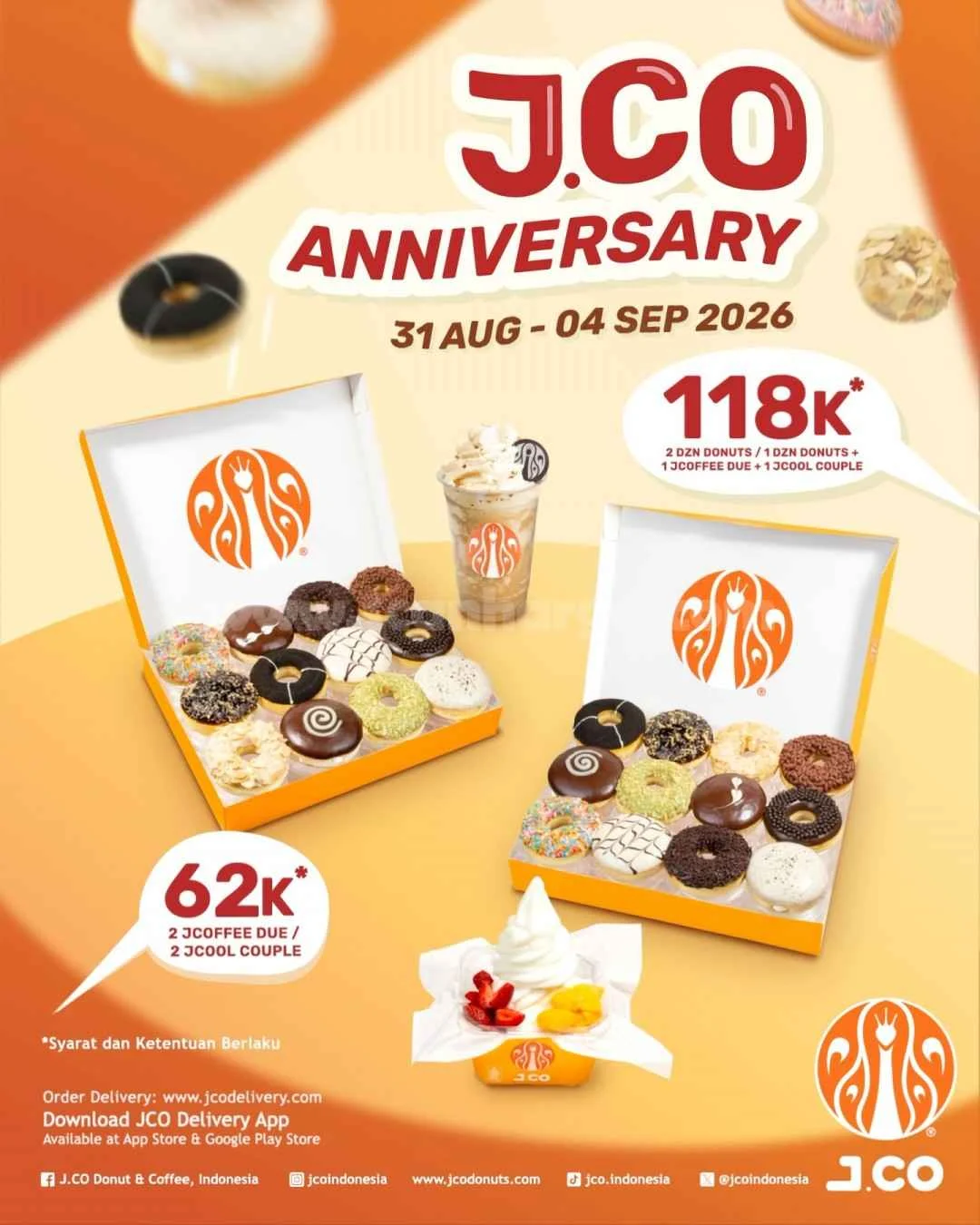 Promo JCO Anniversary: 2 Lusin Donat Rp118.000, Nikmati Cepat!