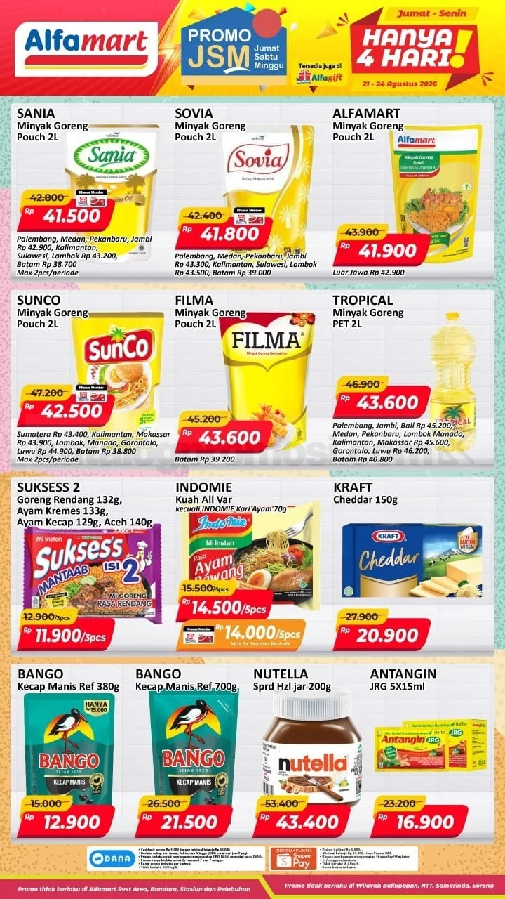 Promo JSM Alfamart 21-24 Agustus 2026: Belanja Hemat Akhir Pekan!