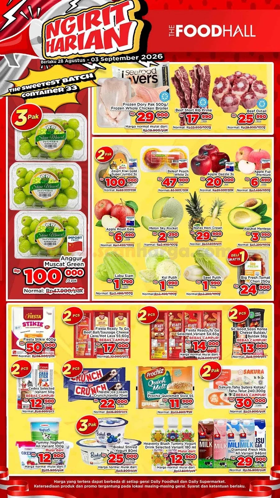 Promo JSM Foodhall: Belanja Hemat Akhir Pekan 28 Agustus - 3 September 2026