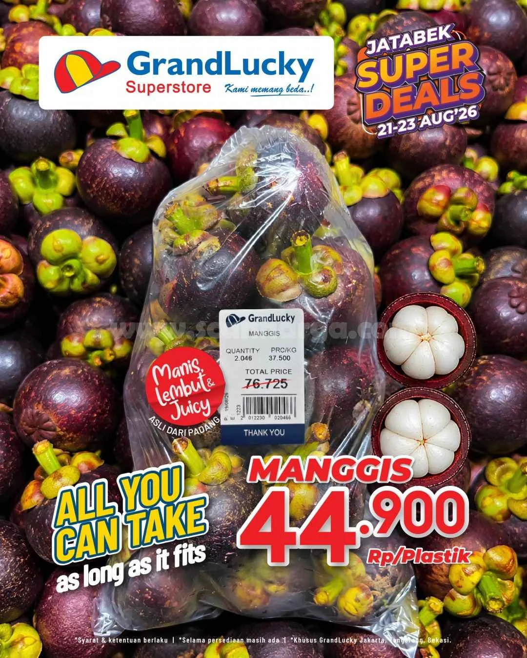 Promo JSM GrandLucky: Diskon Akhir Pekan 21-23 Agustus 2026