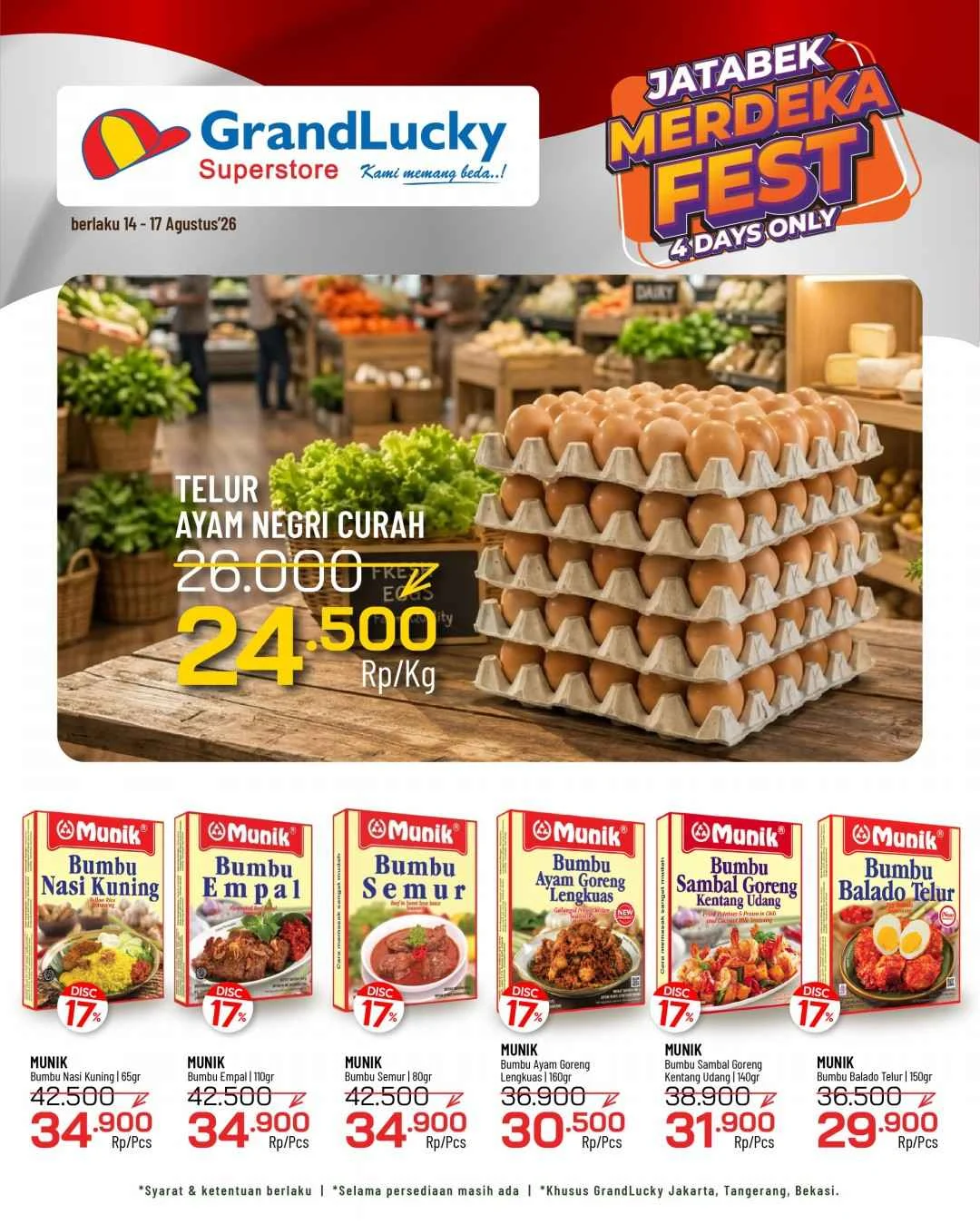 Promo JSM GrandLucky: Diskon Heboh 14-17 Agustus 2026!