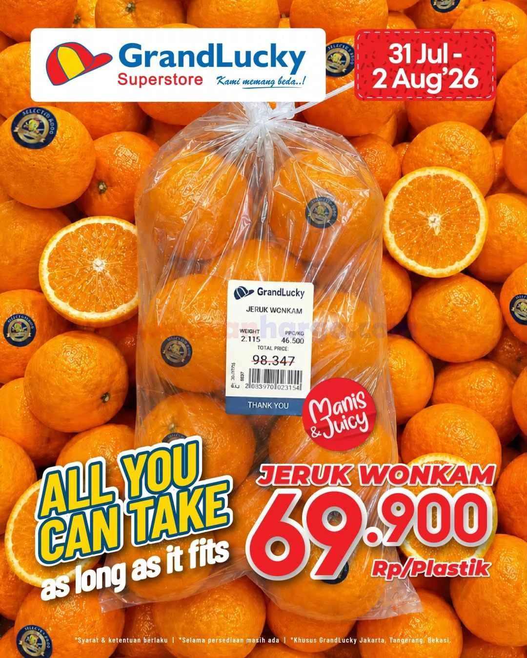Promo JSM GrandLucky: Diskon Heboh Akhir Pekan 31 Juli - 2 Agustus 2026