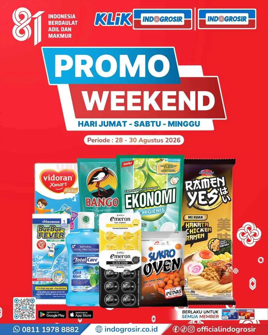 Promo JSM Indogrosir: Hemat Akhir Pekan 28-30 Agustus 2026