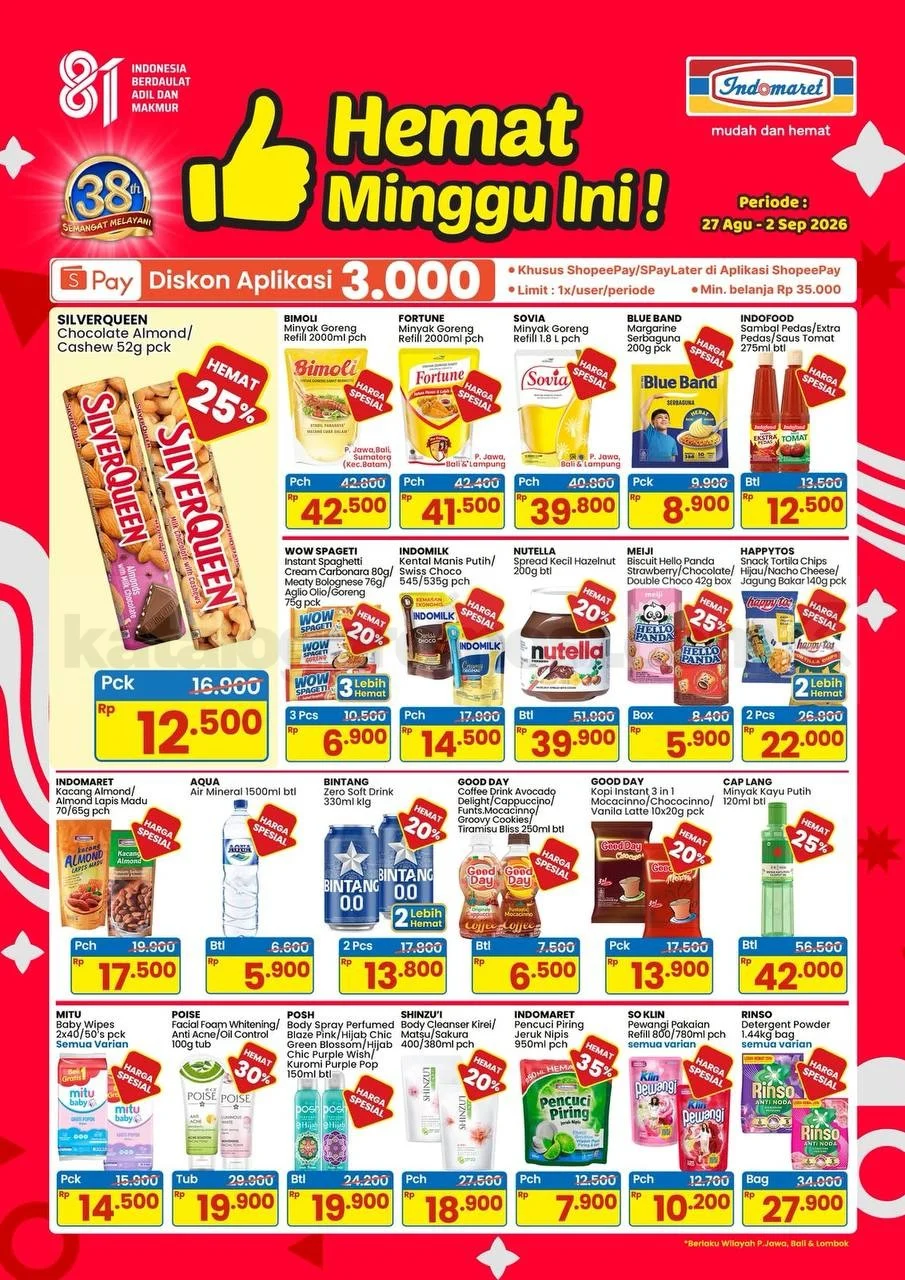 Promo JSM Indomaret 27-30 Agustus 2026: Hemat Weekendmu!