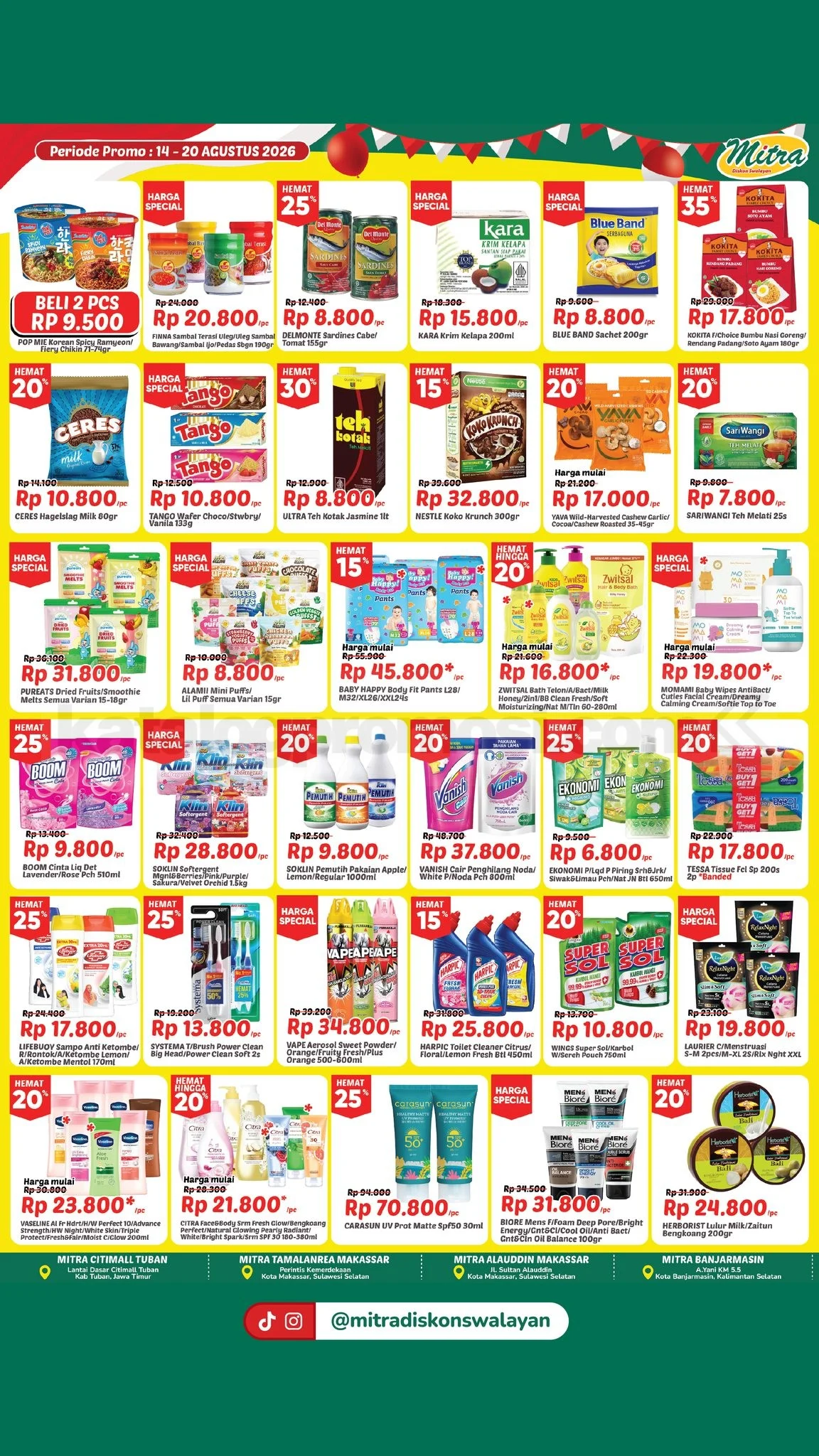 Promo JSM Mitra Diskon: Diskon Akhir Pekan 14-20 Agustus 2026