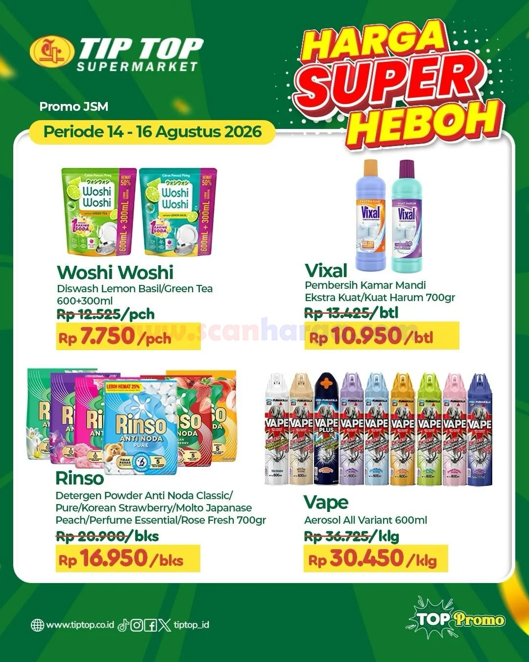 Promo JSM TIPTOP Agustus 2026: Belanja Hemat Akhir Pekan