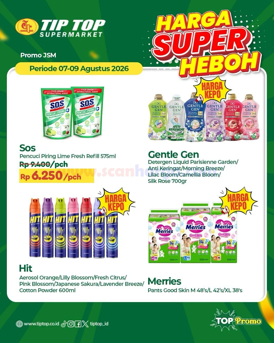 Promo JSM TIPTOP: Belanja Hemat Akhir Pekan 7-9 Agustus 2026