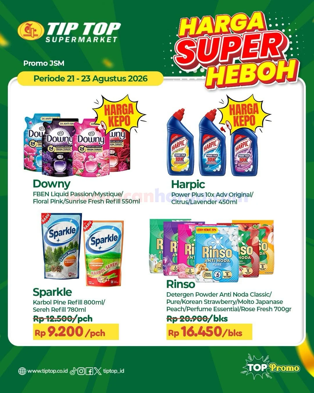 Promo JSM TIPTOP Hadir 21-23 Agustus 2026: Belanja Hemat Akhir Pekan