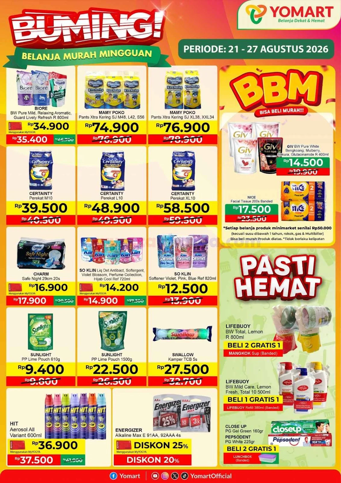 Promo JSM Yomart: Belanja Hemat 21-27 Agustus 2026