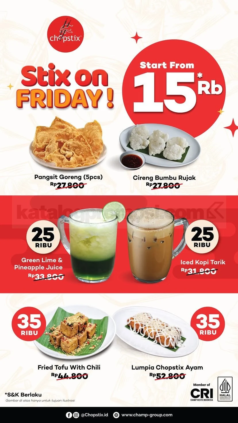 Promo Jumat Hemat: Menu Favorit Chopstix Mulai Rp 15 Ribu