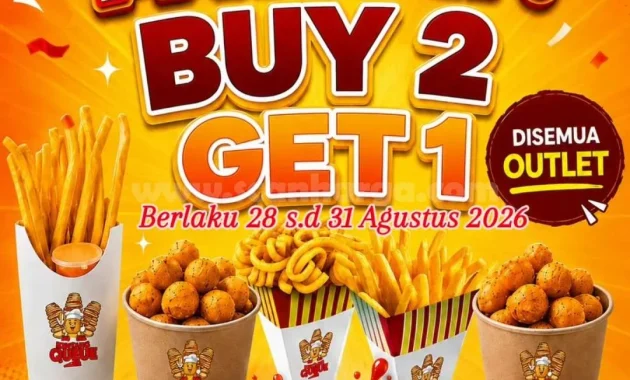 promo kentang queue beli 2 gratis 1 akhir pekan gajian