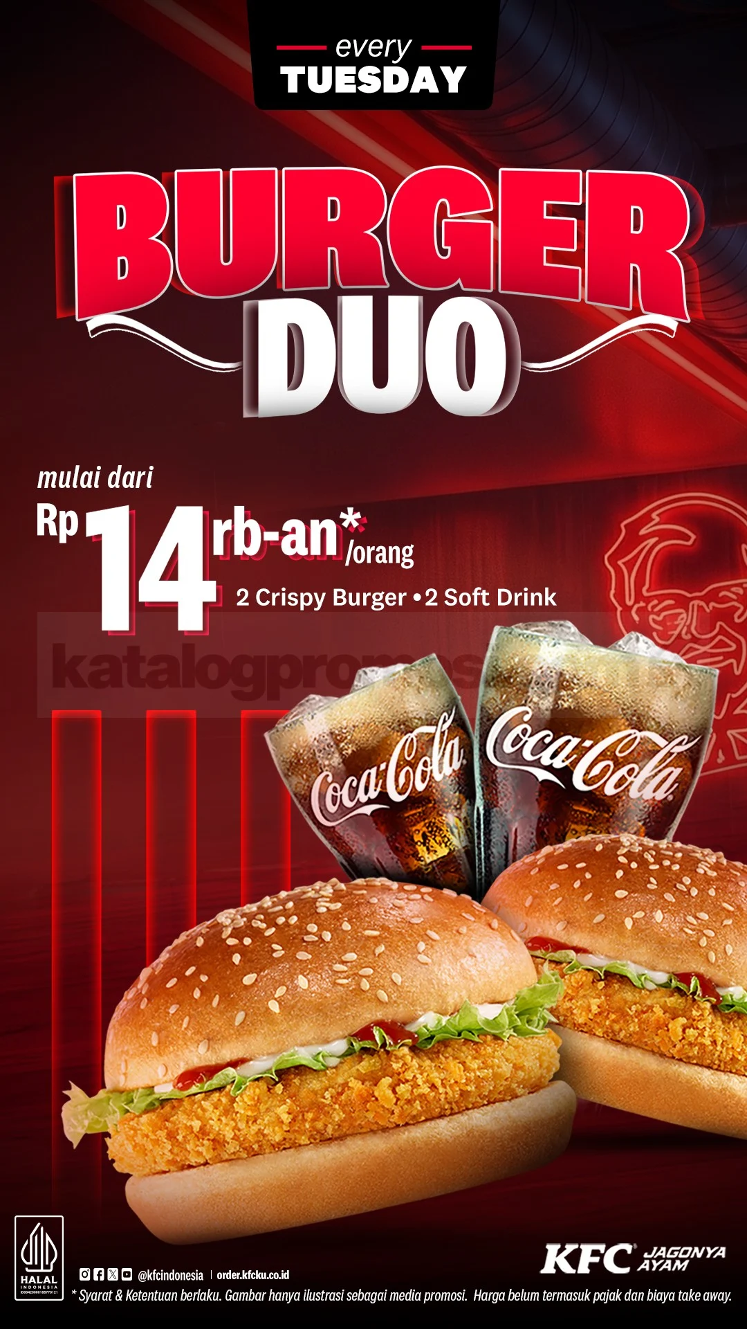 Promo KFC Burger Duo Hemat Tiap Selasa: Paket Nikmat Berdua Hanya Rp 14 Ribuan!