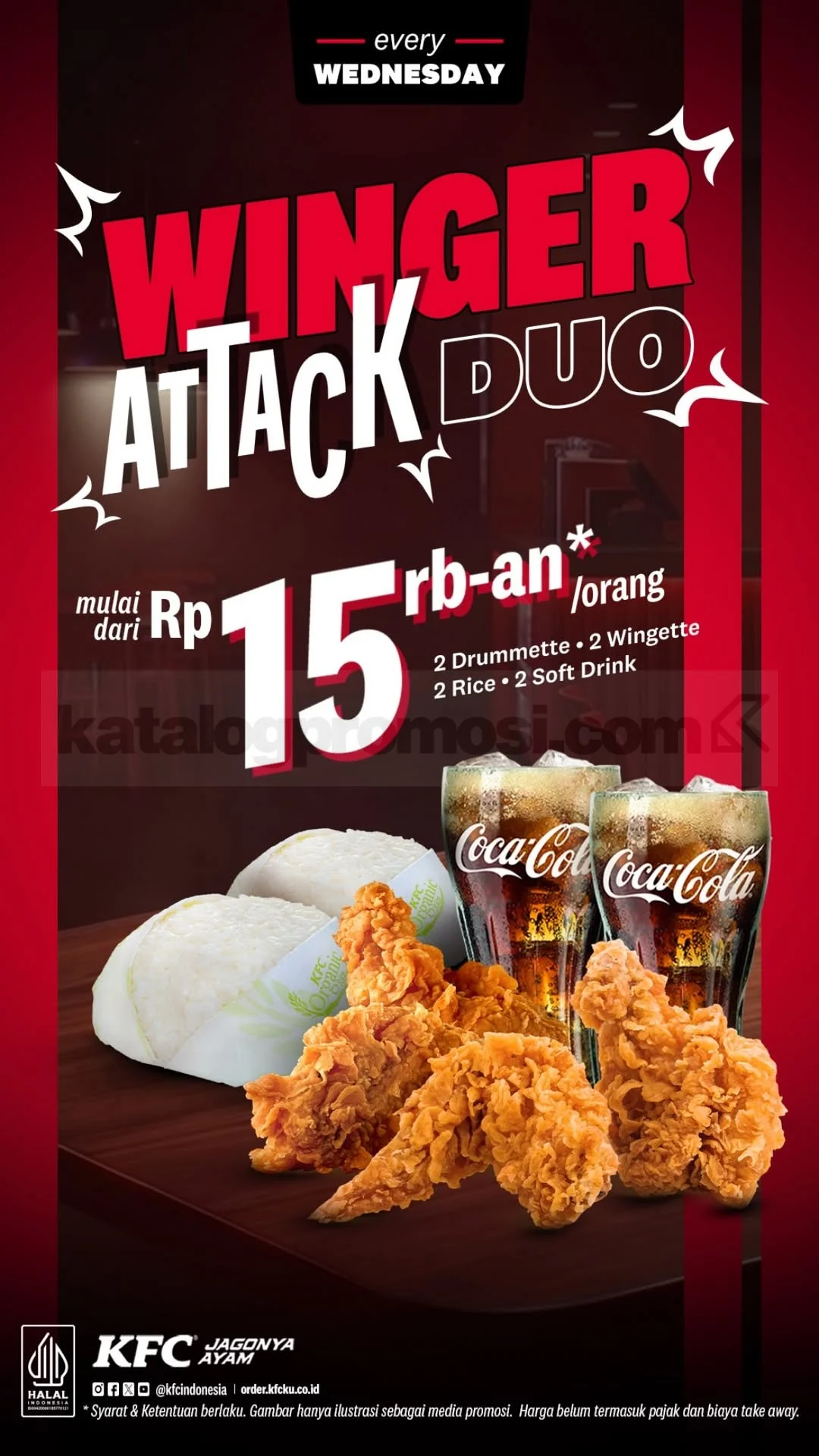 Promo KFC Winger Attack Duo: Paket Hemat Berdua Setiap Rabu!
