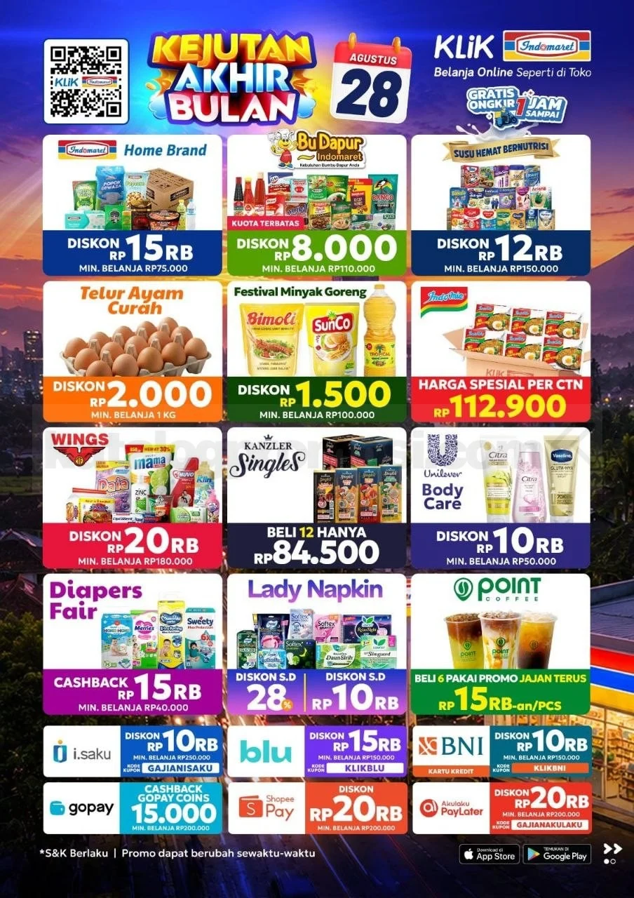 Promo Klik Indomaret: Diskon 50% & B1G1 di 28 Agustus!