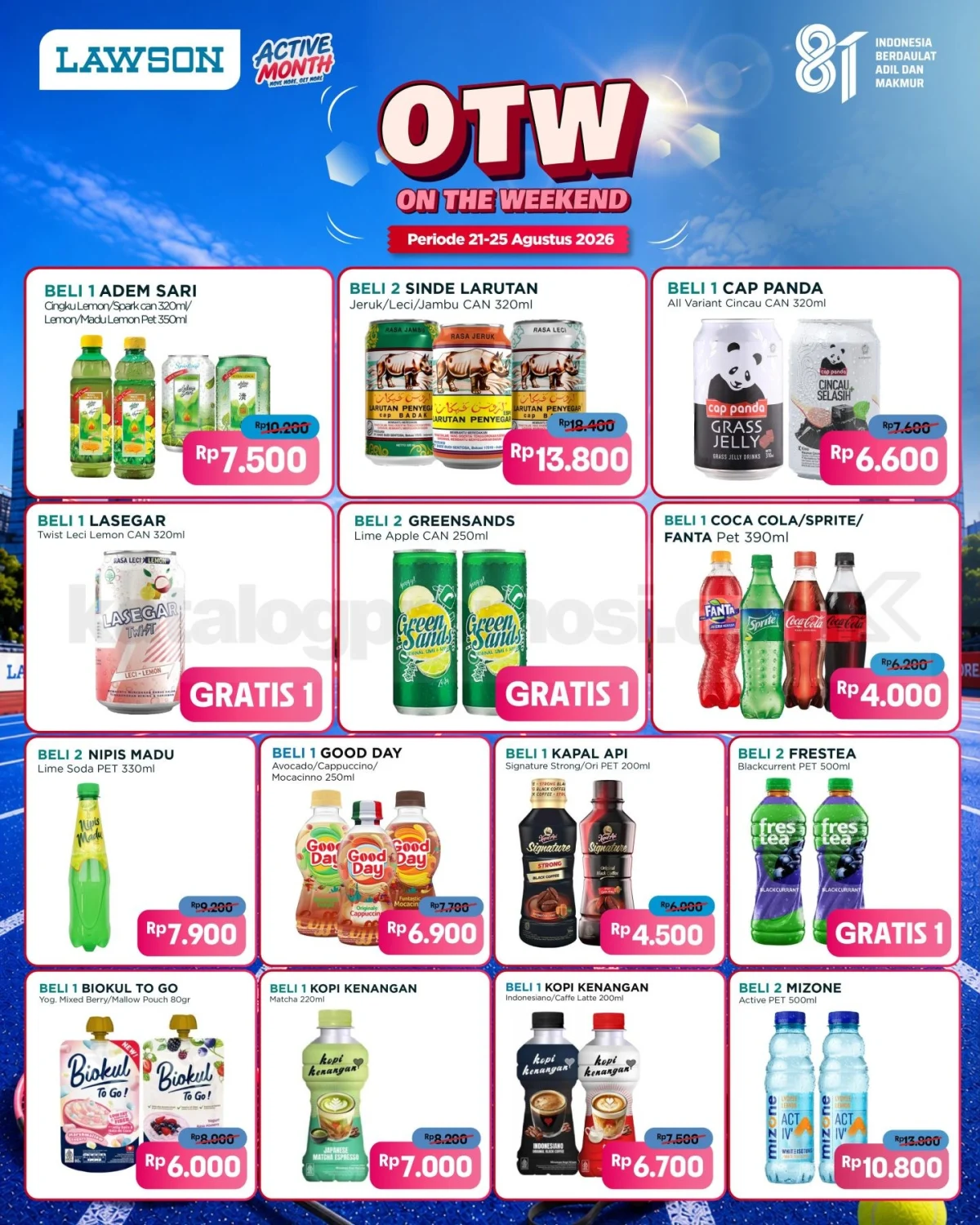 Promo Lawson OTW Akhir Pekan: Harga Mulai Rp4 Ribu & Beli 1 Gratis 1!