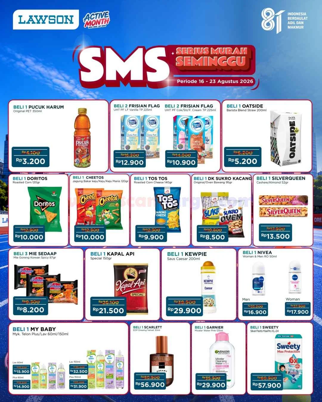 Promo Lawson SMS: Diskon Serius Seminggu Penuh 16-23 Agustus 2026