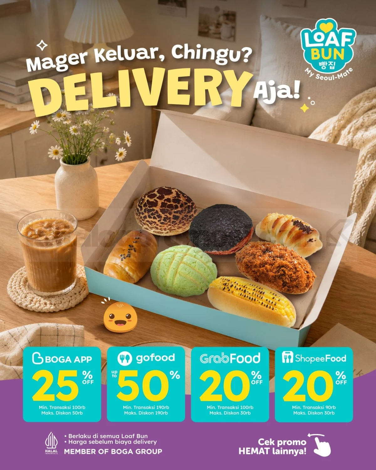 Promo Loaf Bun: Diskon Hingga 50% Lewat GoFood & Lainnya