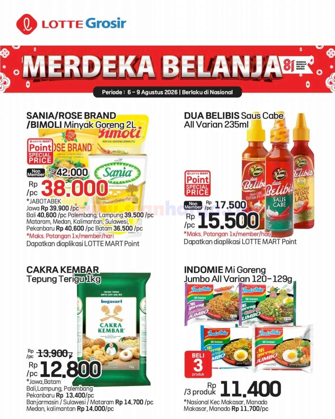 Promo Lotte Grosir: Belanja Hemat Akhir Pekan 6-9 Agustus 2026