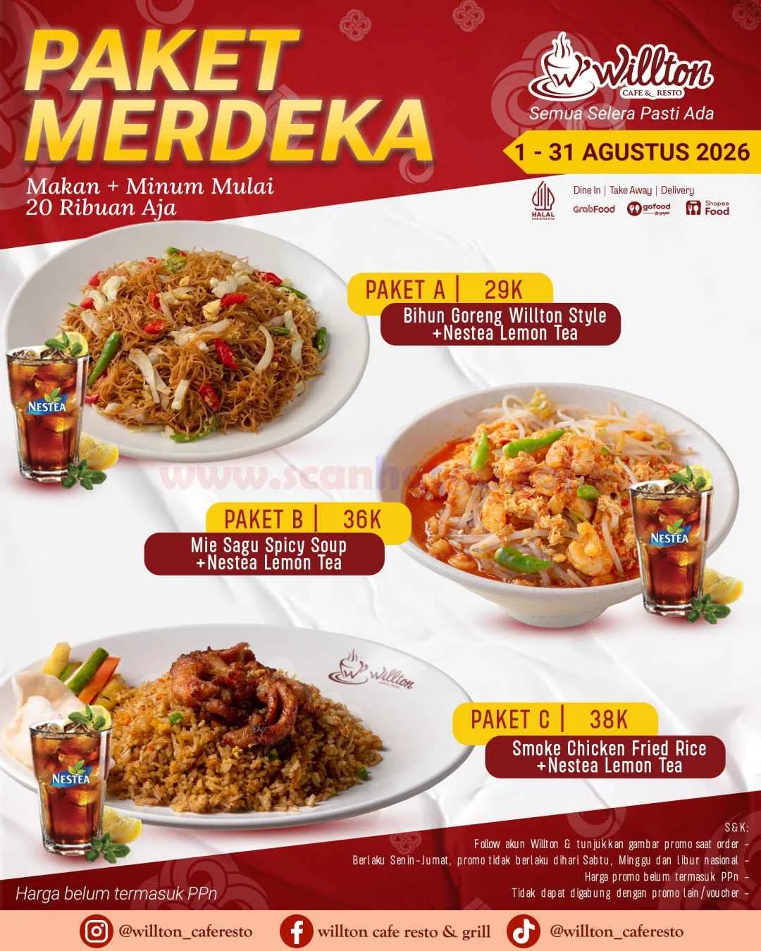 Promo Merdeka Willton: Nikmati Paket Hemat Mulai Rp 29.000