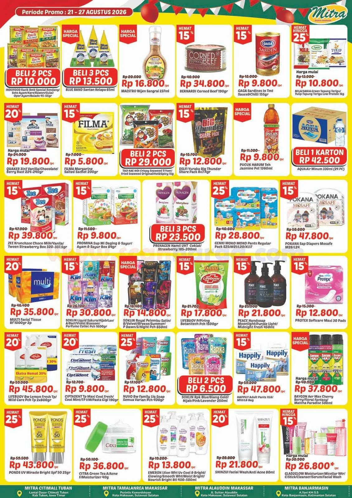 Promo Mitra Diskon Swalayan: Banjir Diskon 21-27 Agustus 2026