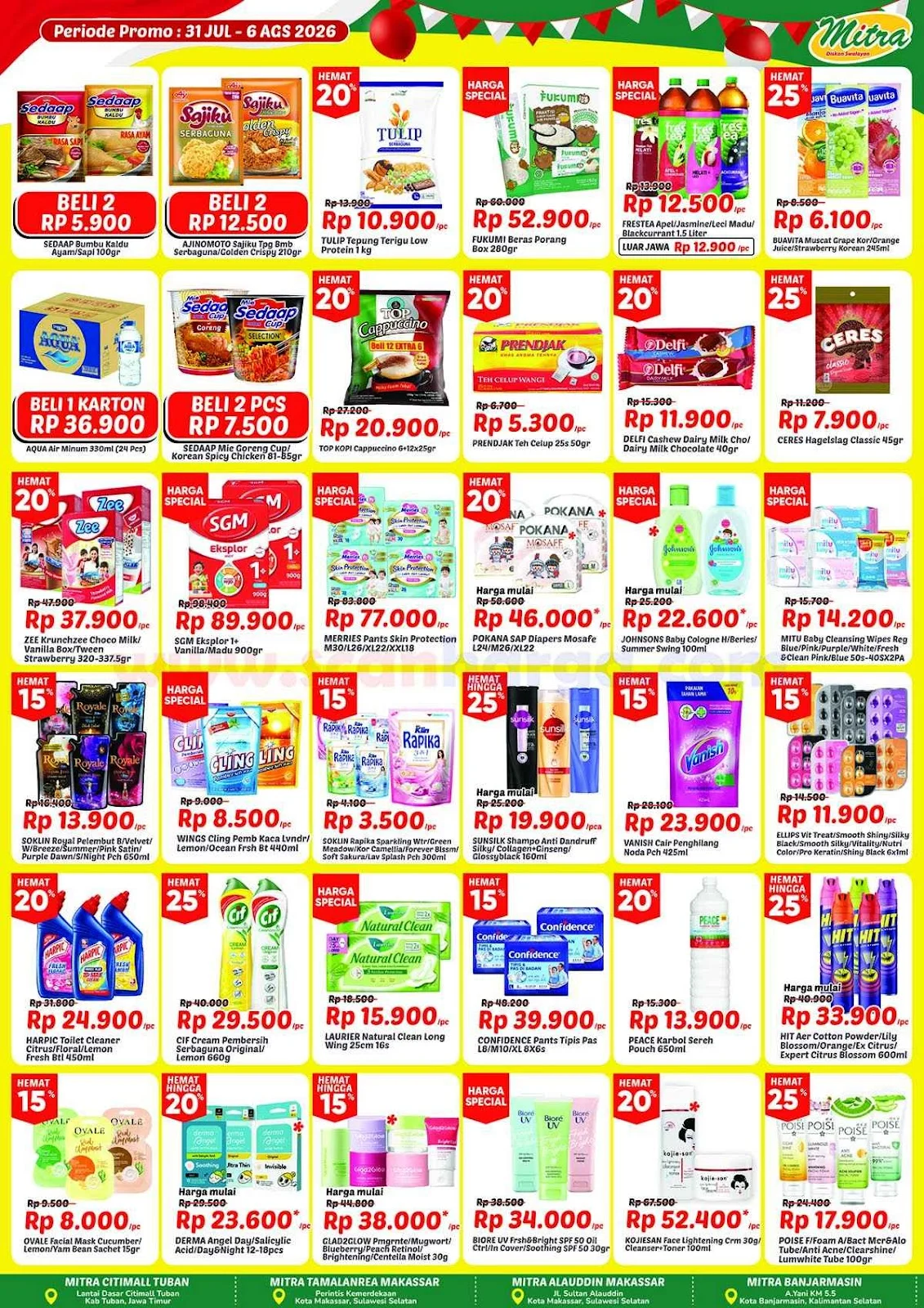 Promo Mitra Diskon Swalayan: Banjir Diskon 31 Juli - 6 Agustus 2026